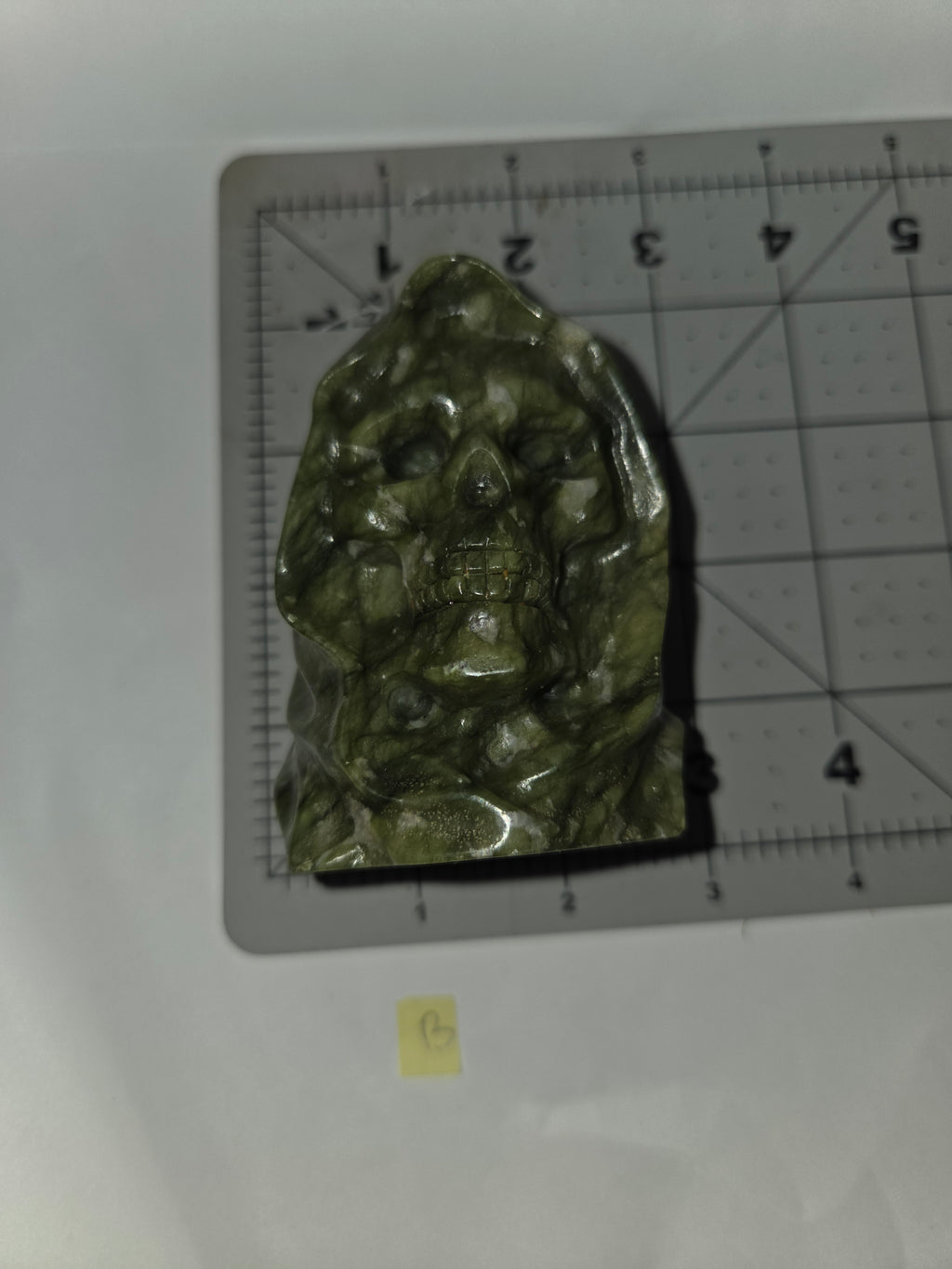 Green Reaper Skull Carving B