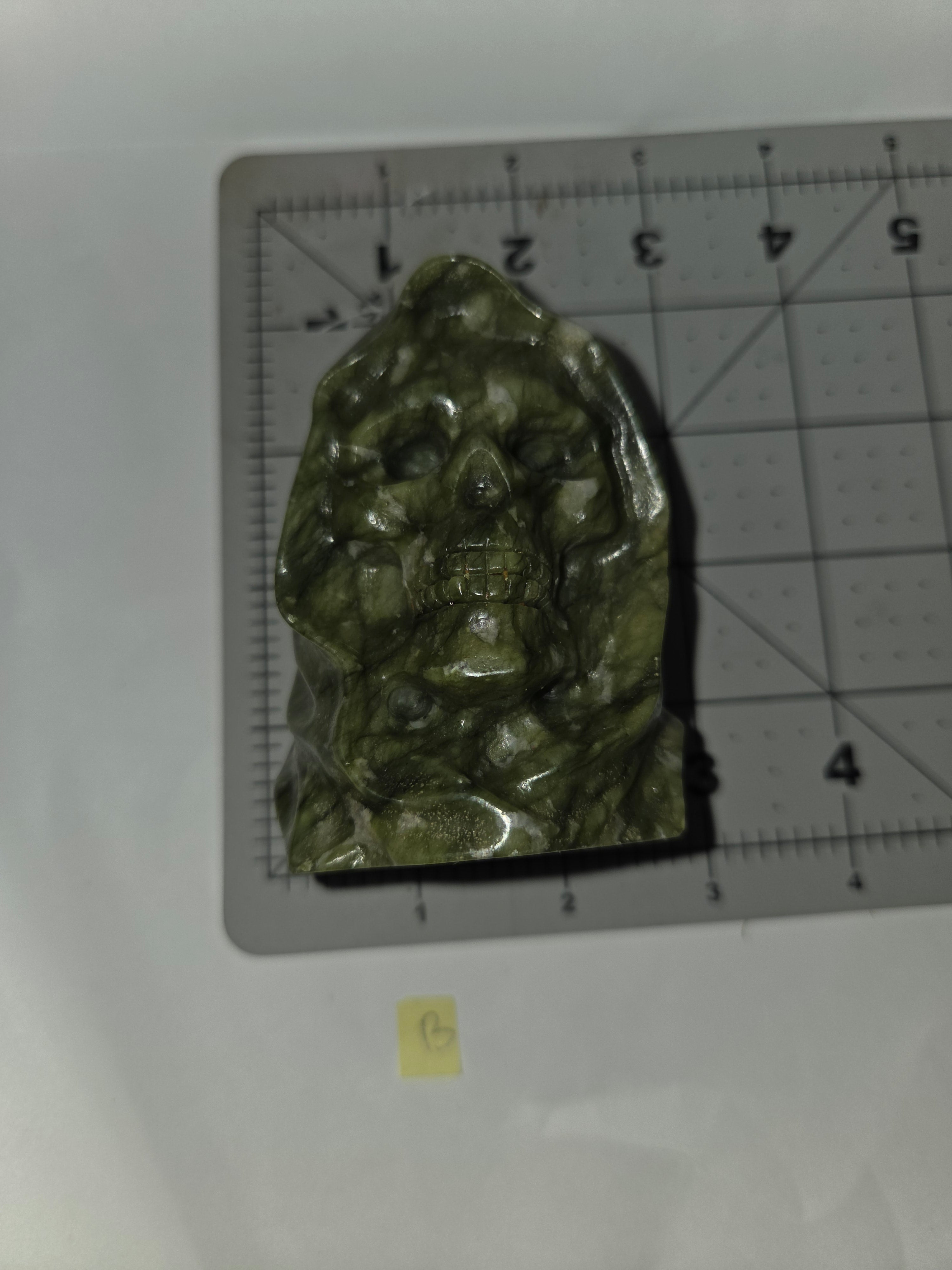 Green Reaper Skull Carving B