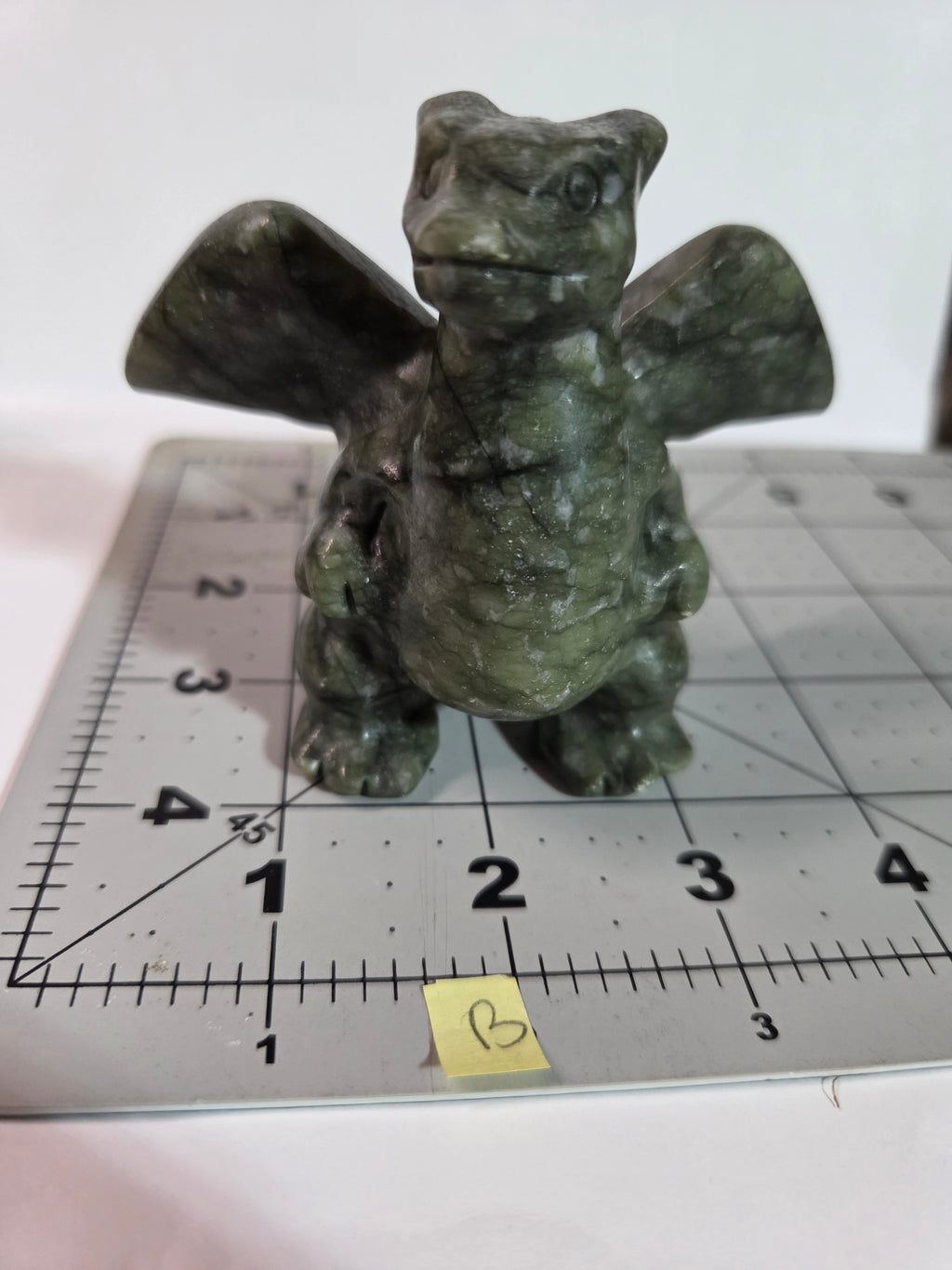 Green Jade Pokémon Charizard Carving - Specimen B