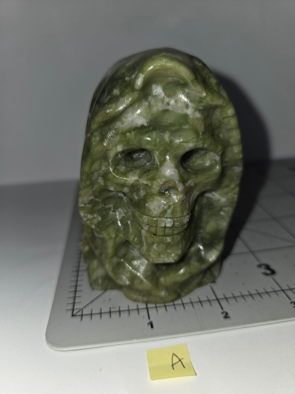 Green Reaper Skull Carving B