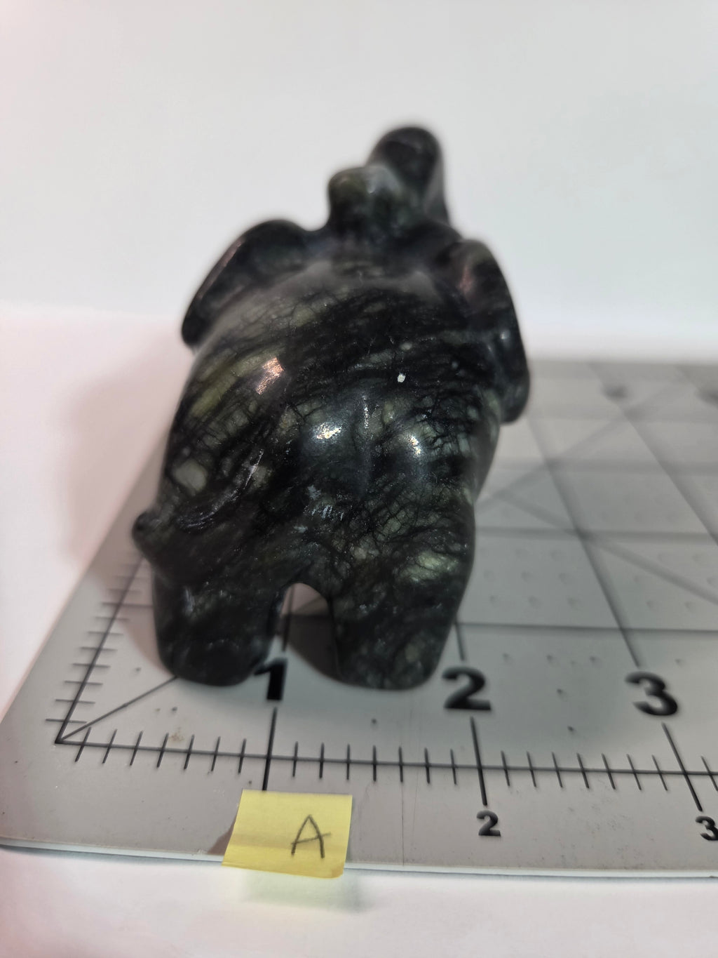 Green Jade Elephant Carving - Specimen A