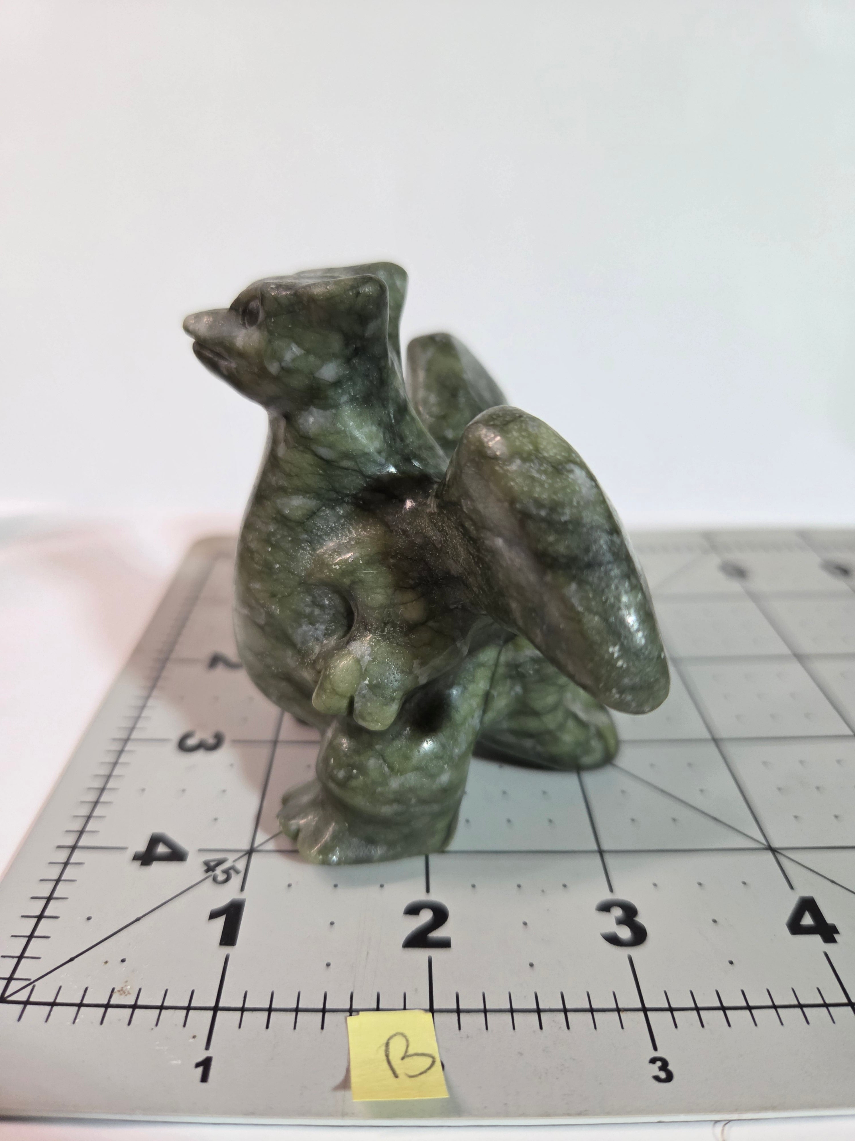 Green Jade Pokémon Charizard Carving - Specimen B