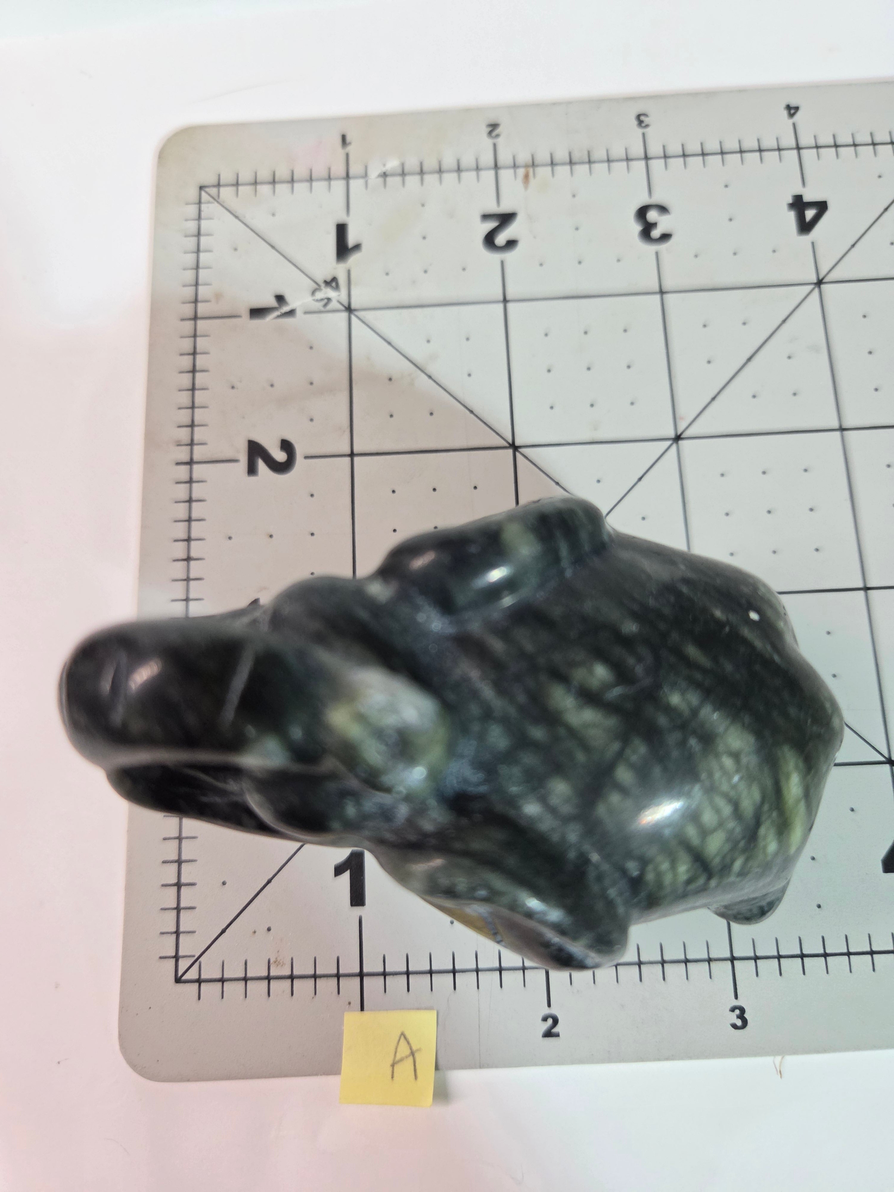 Green Jade Elephant Carving - Specimen A