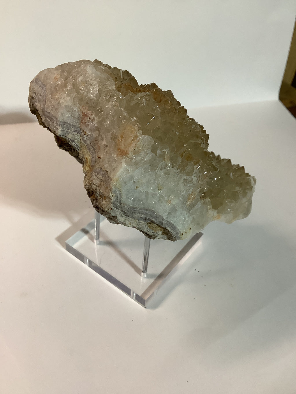 Missouri Druzy Quartz on Lacy Agate - Specimen #2