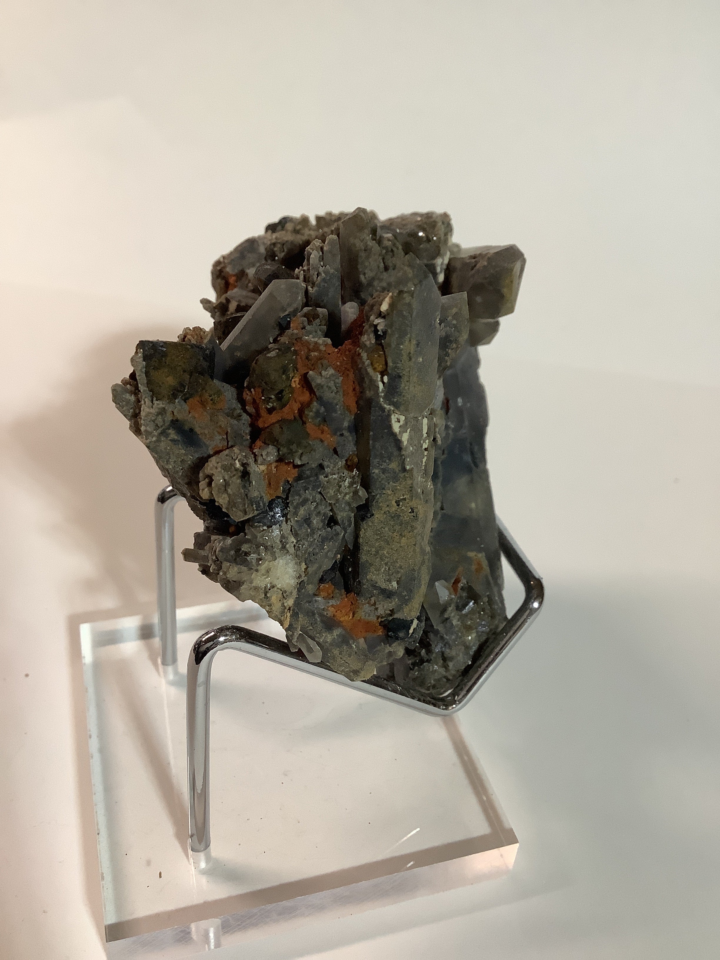 Arkansas Smoky Quartz Cluster with Rare Brookite - Specimen #5