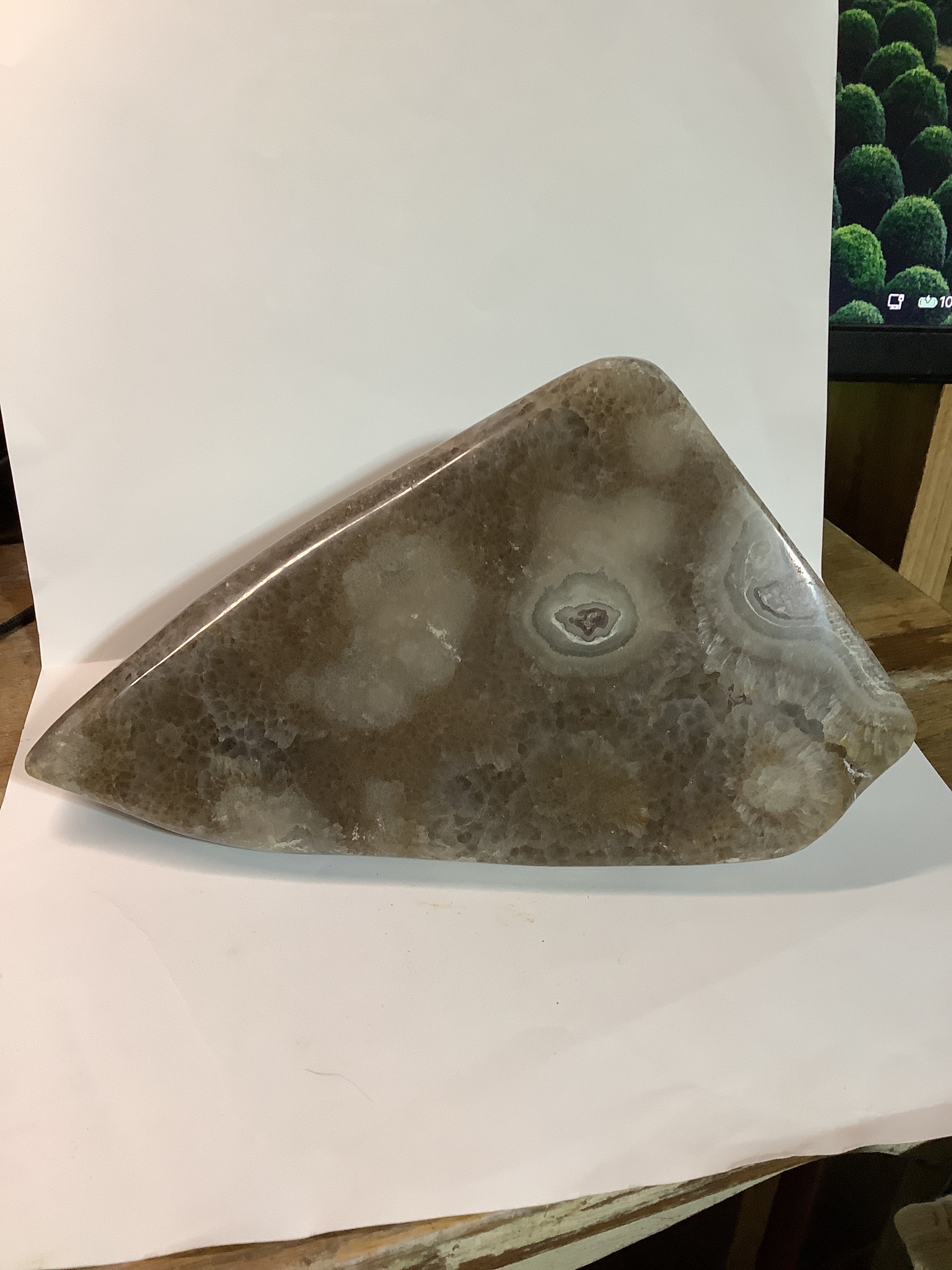 Missouri Hand-Polished Lacy Agate with Agate Eyes - Specimen #8