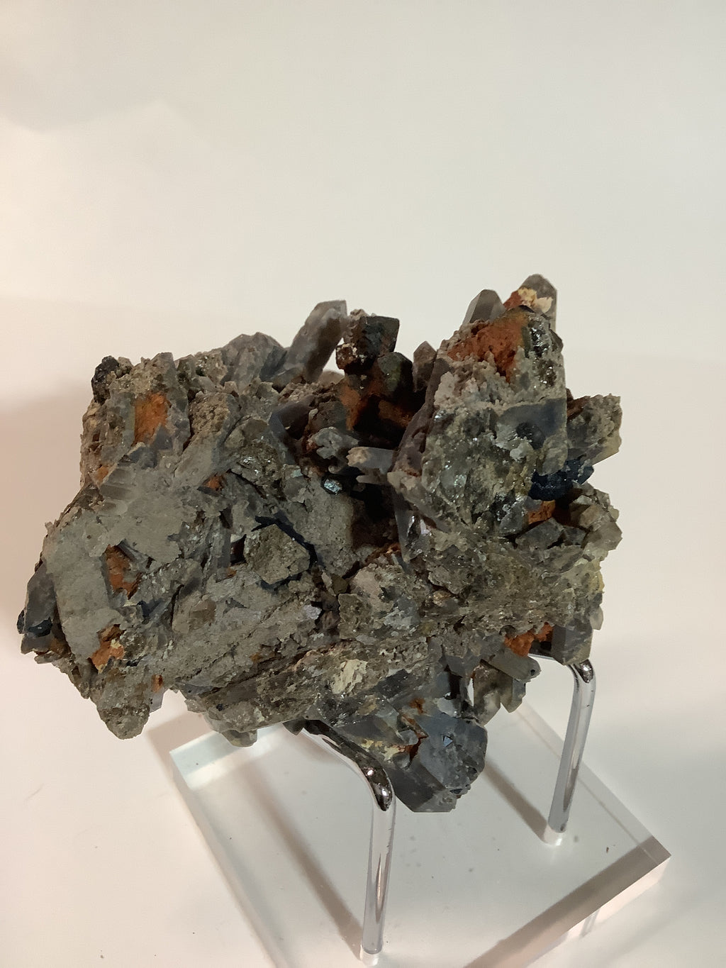 Arkansas Smoky Quartz Cluster with Rare Brookite - Specimen #5