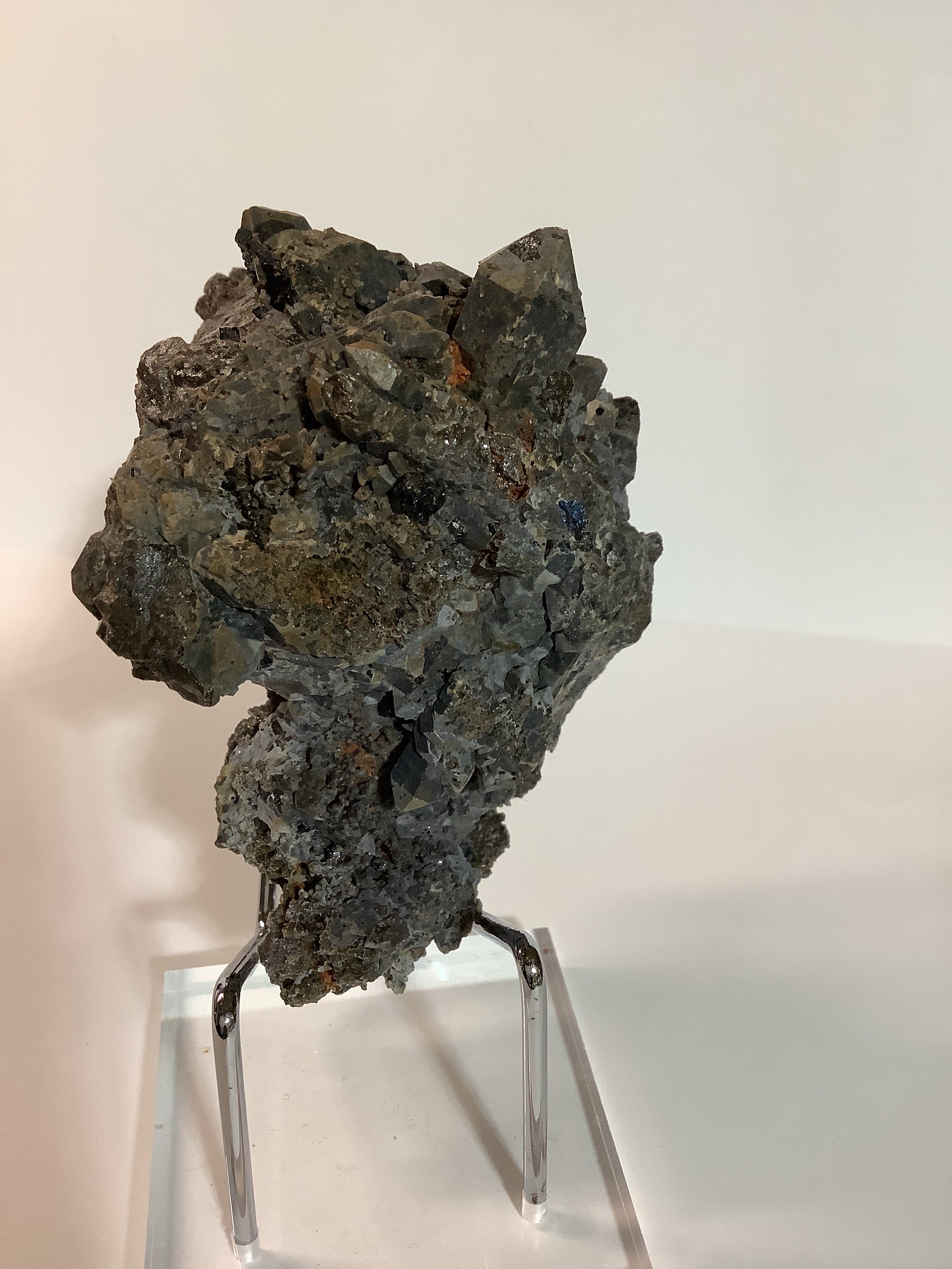 Arkansas Smoky Quartz Cluster with Rare Brookite - Specimen #1