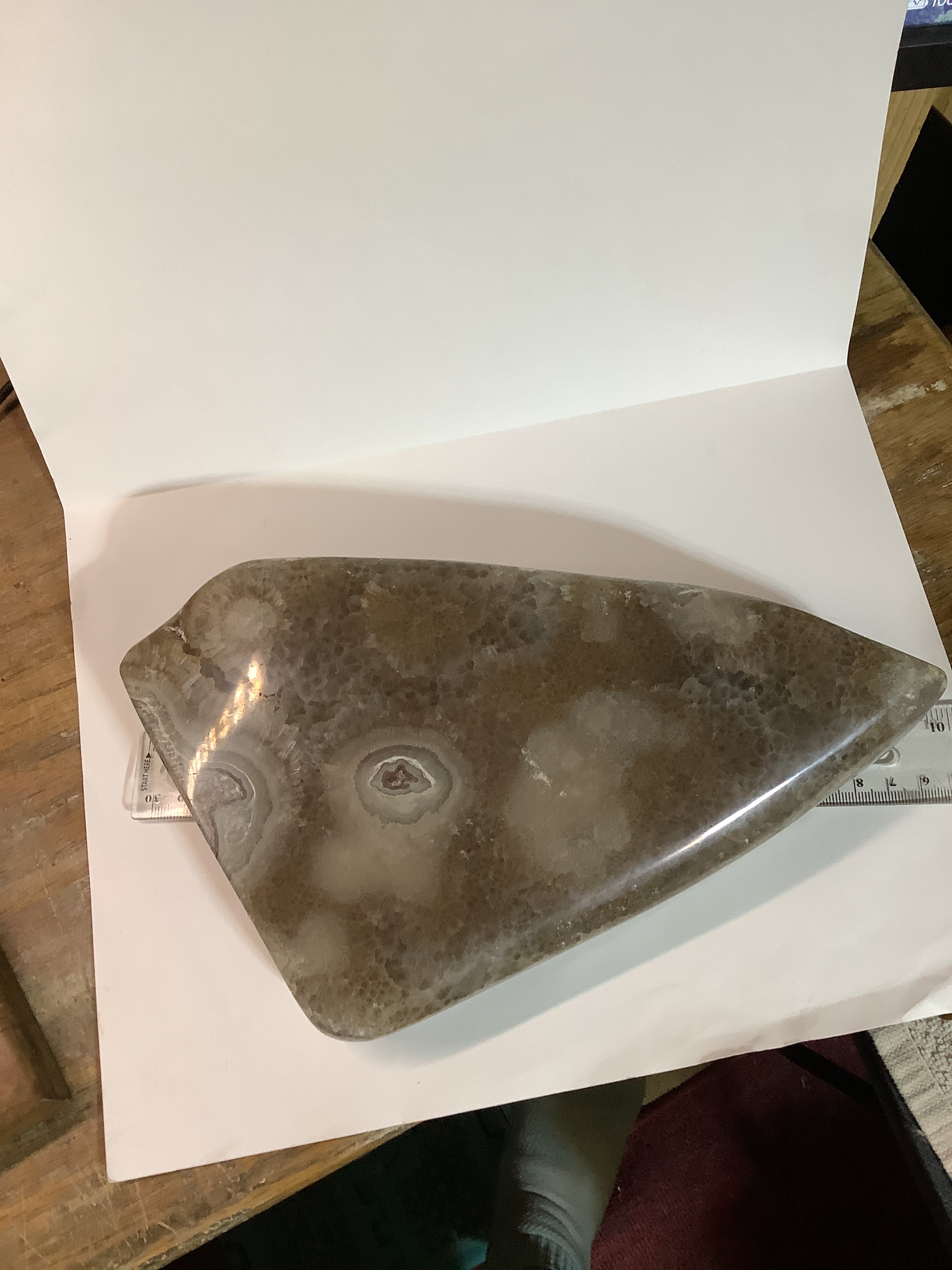 Missouri Hand-Polished Lacy Agate with Agate Eyes - Specimen #8