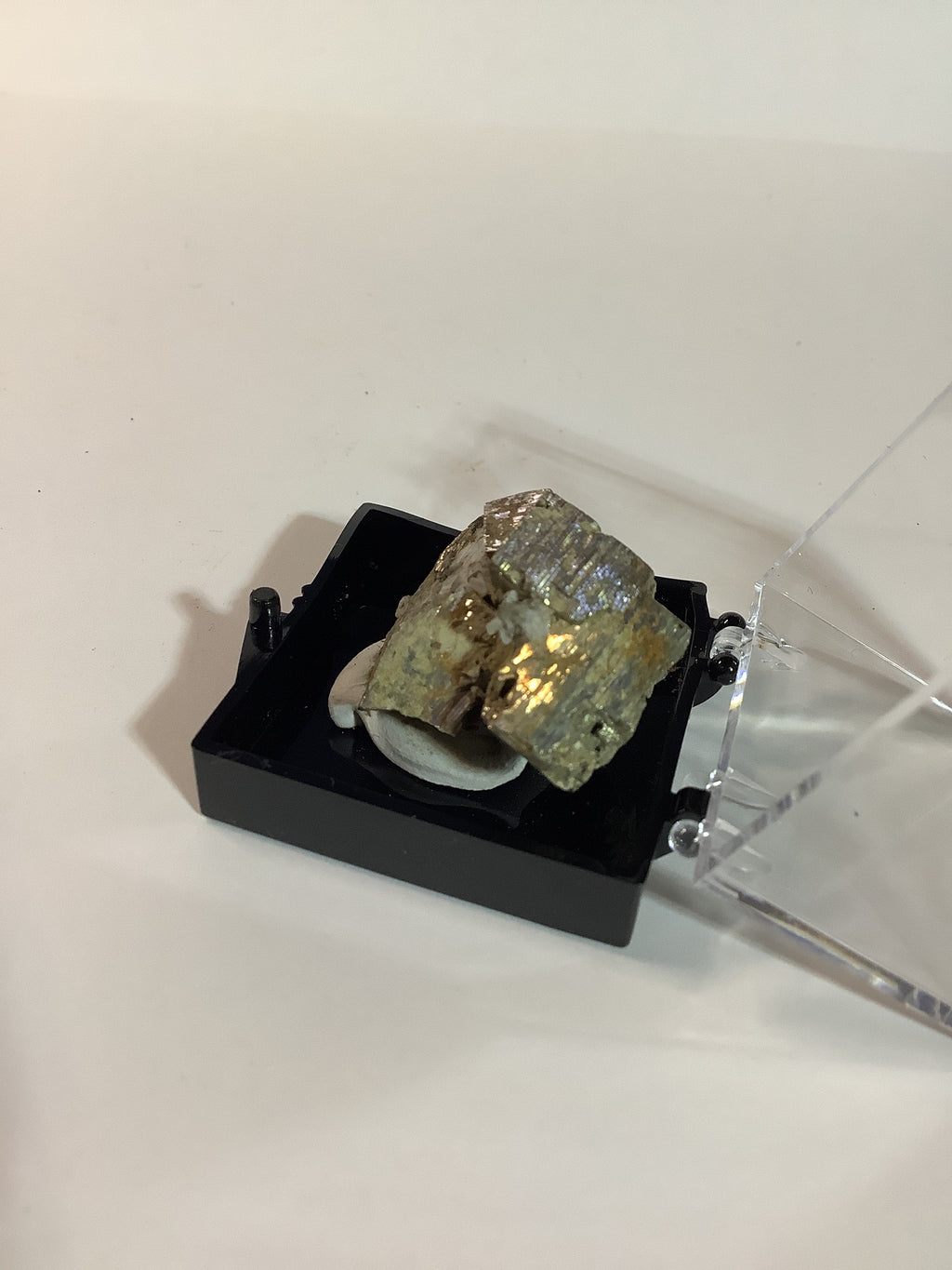 Arkansas Pyrite Cube in Acrylic Display Case - Specimen #2