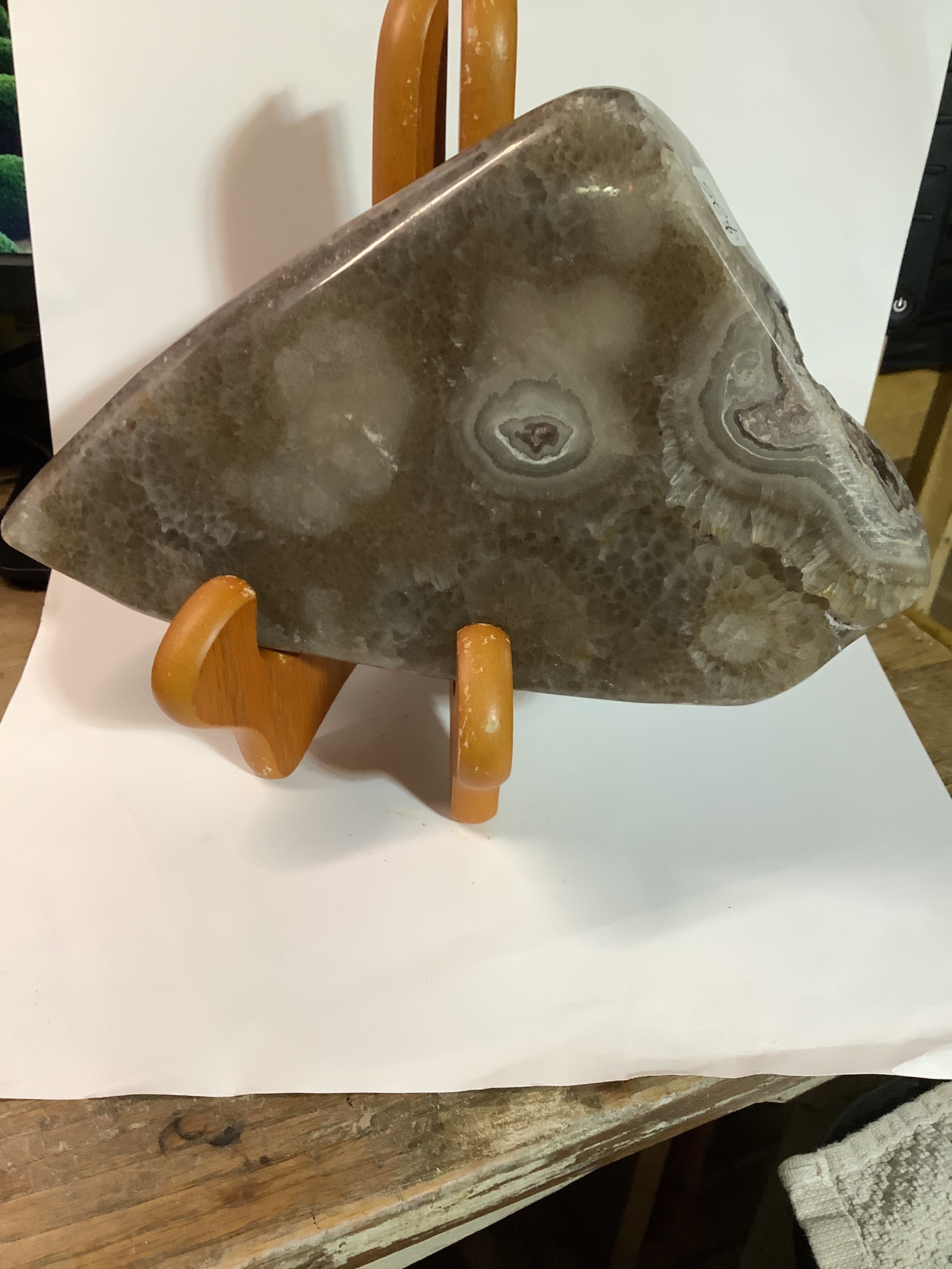 Missouri Hand-Polished Lacy Agate with Agate Eyes - Specimen #8