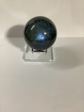 Labradorite Sphere with Blue, Gold and Silver Flashes