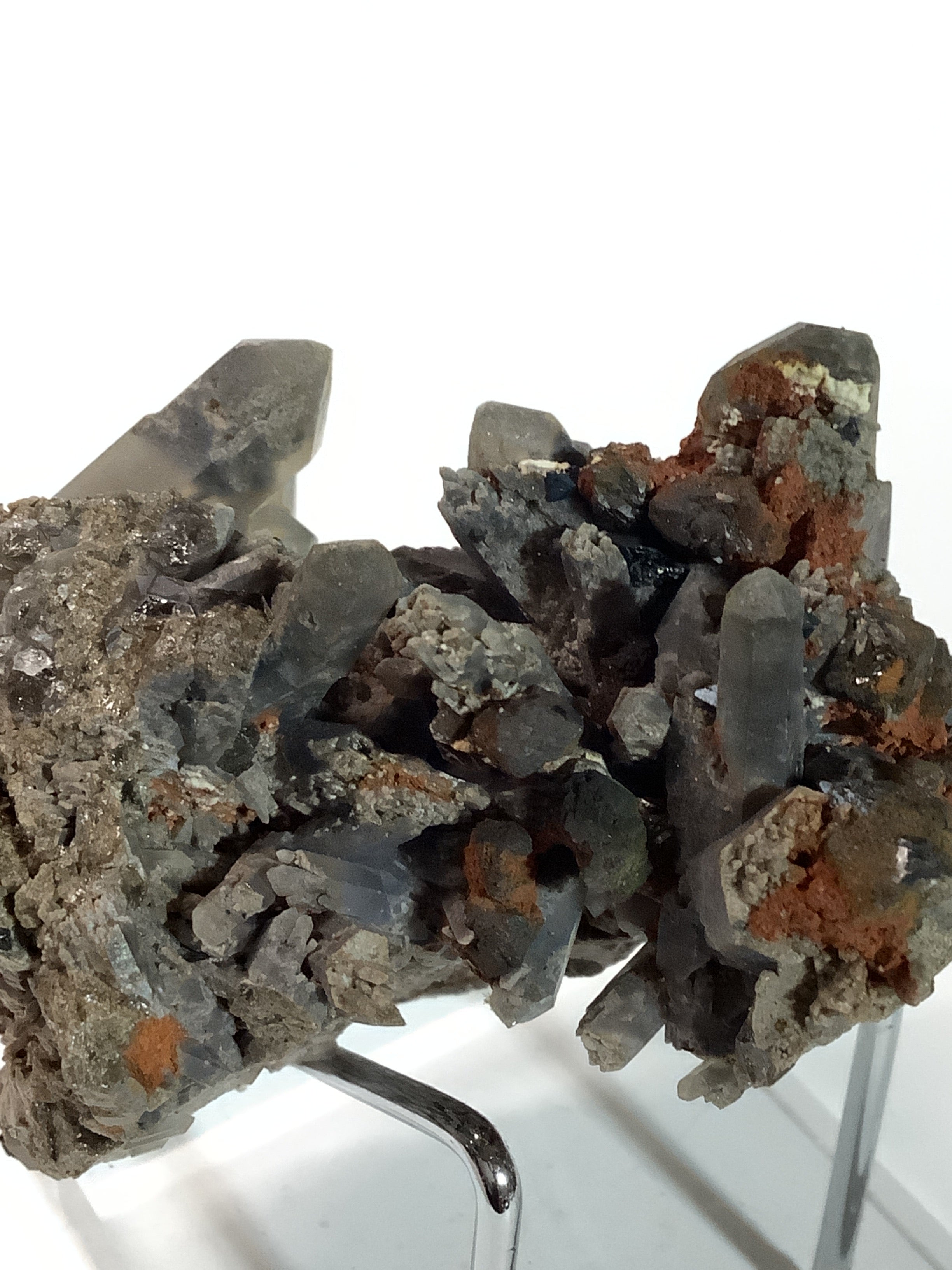 Arkansas Smoky Quartz Cluster with Rare Brookite - Specimen #5
