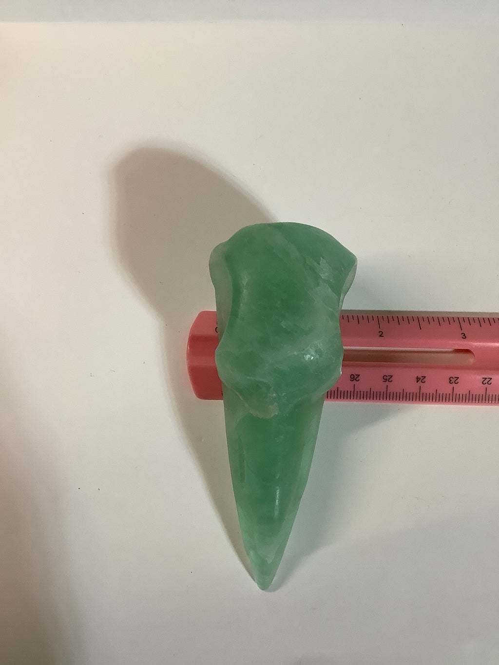 Green Fluorite Crow Skull Carving - 4 inch