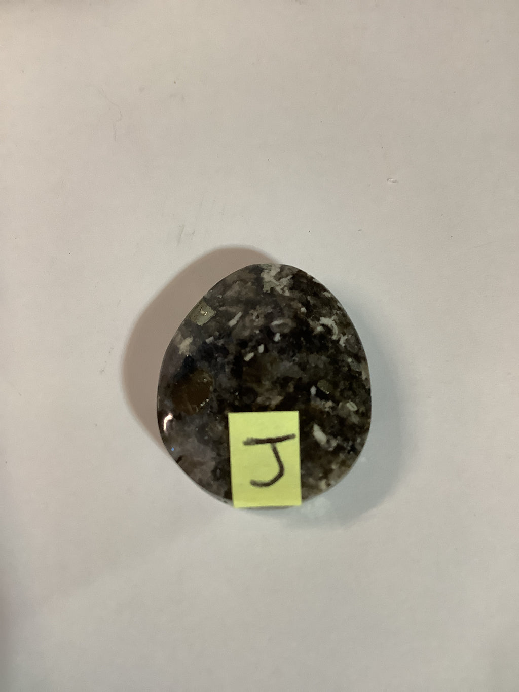 Arkansas Smoky Quartz Freeform Cabochon with Pyrite and Barite J