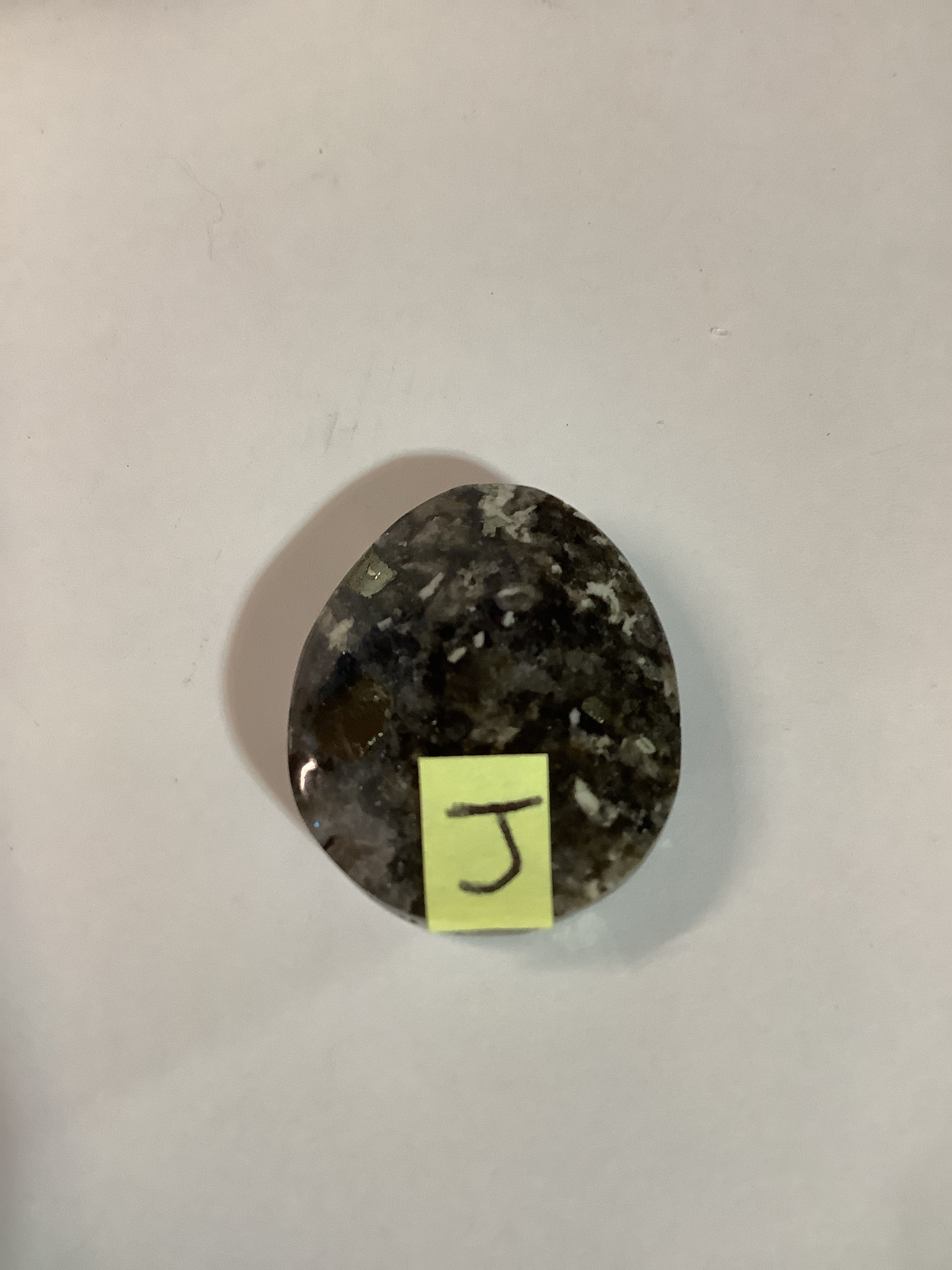 Arkansas Smoky Quartz Freeform Cabochon with Pyrite and Barite J