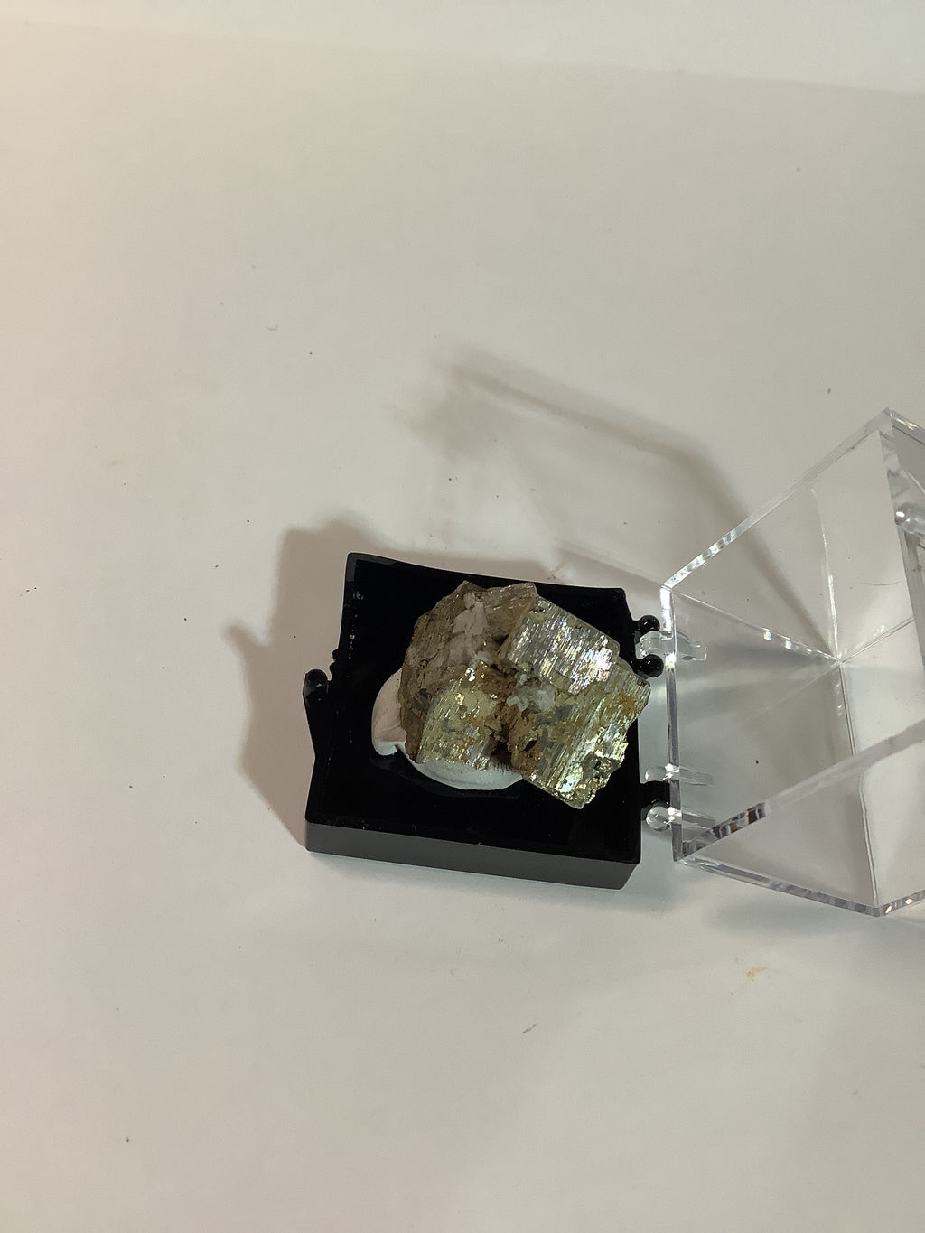 Arkansas Pyrite Cube in Acrylic Display Case - Specimen #2