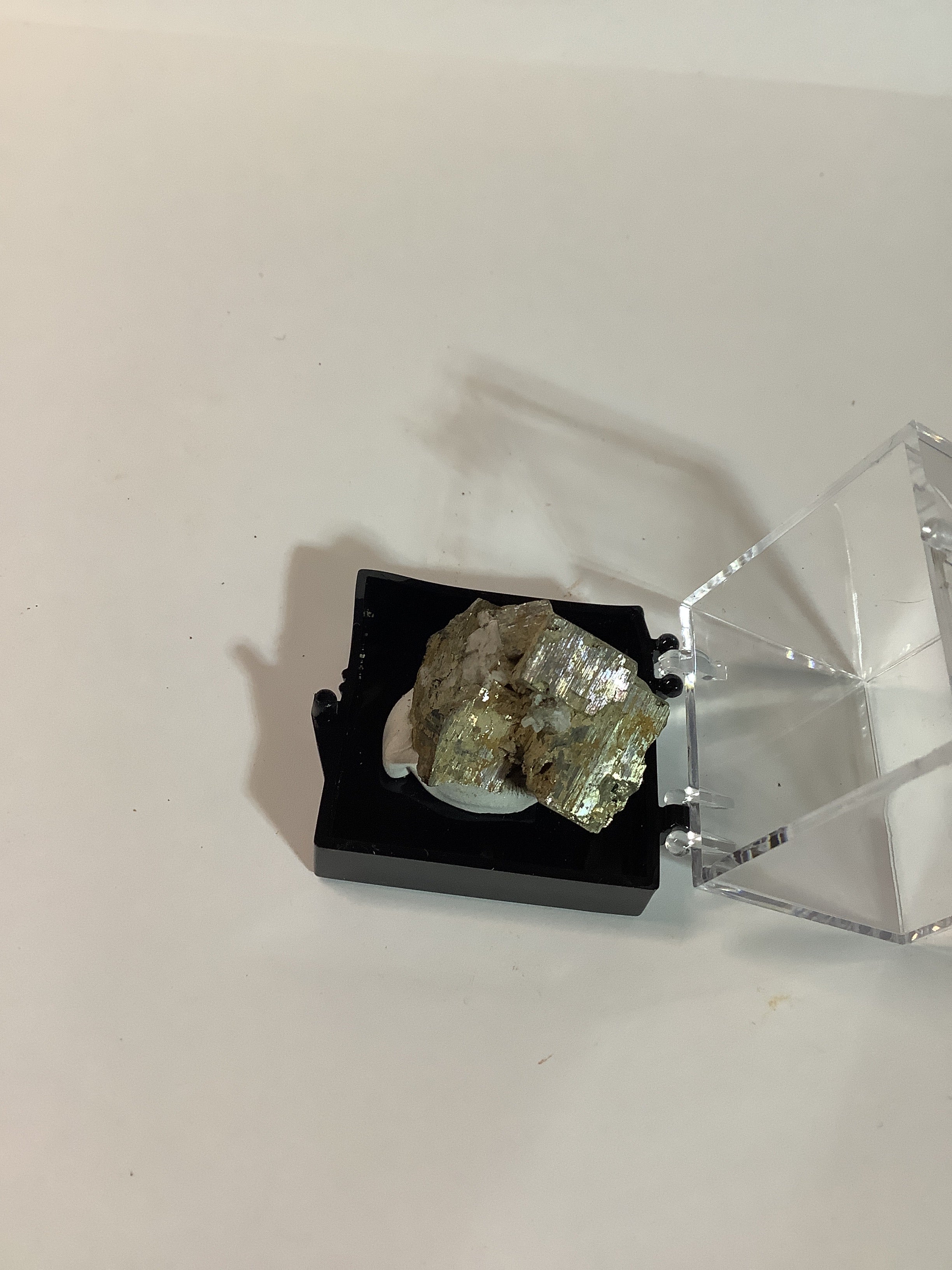 Arkansas Pyrite Cube in Acrylic Display Case - Specimen #2