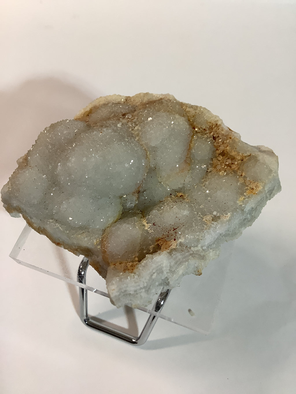 Missouri Druzy Quartz on Lacy Agate - Specimen #5