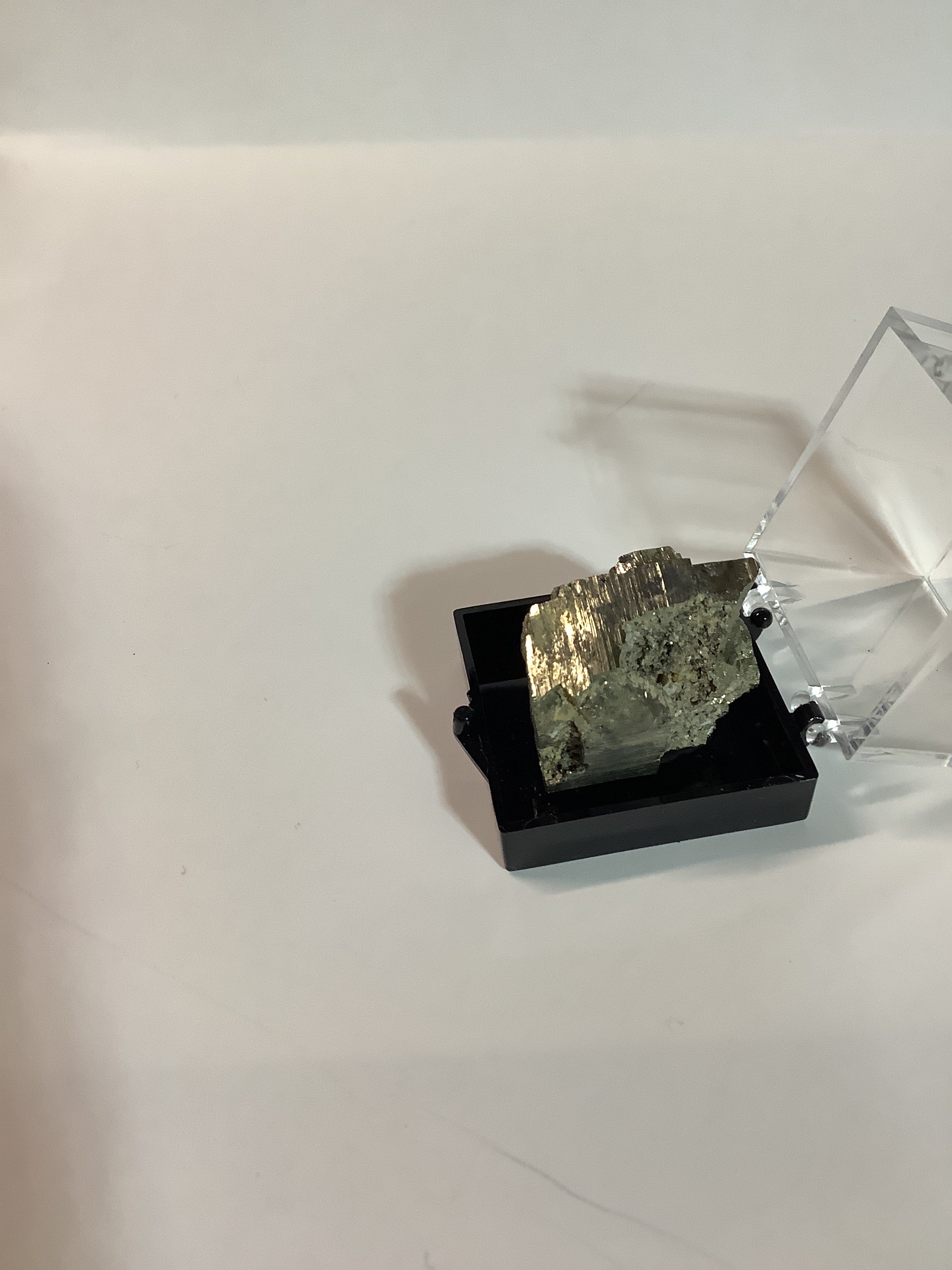 Arkansas Pyrite Cube in Acrylic Display Case - Specimen #4