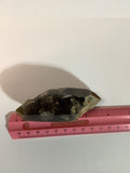 Large Arkansas Smoky Quartz Double Terminated Point with Oreo Phantom Caps - Acrylic Display Stand