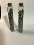 Arkansas Pyrite Chips & Cubes in Glass Cork Tube - Dealer's Choice