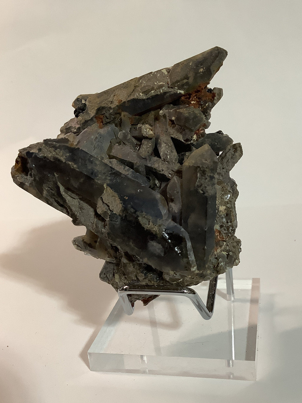 Arkansas Smoky Quartz Cluster with Rare Brookite - Specimen #5