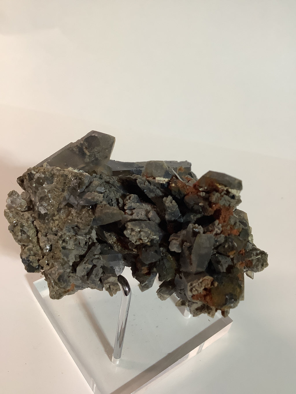 Arkansas Smoky Quartz Cluster with Rare Brookite - Specimen #5