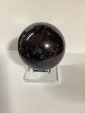 Astrophyllite and Garnet Sphere with Large Garnets