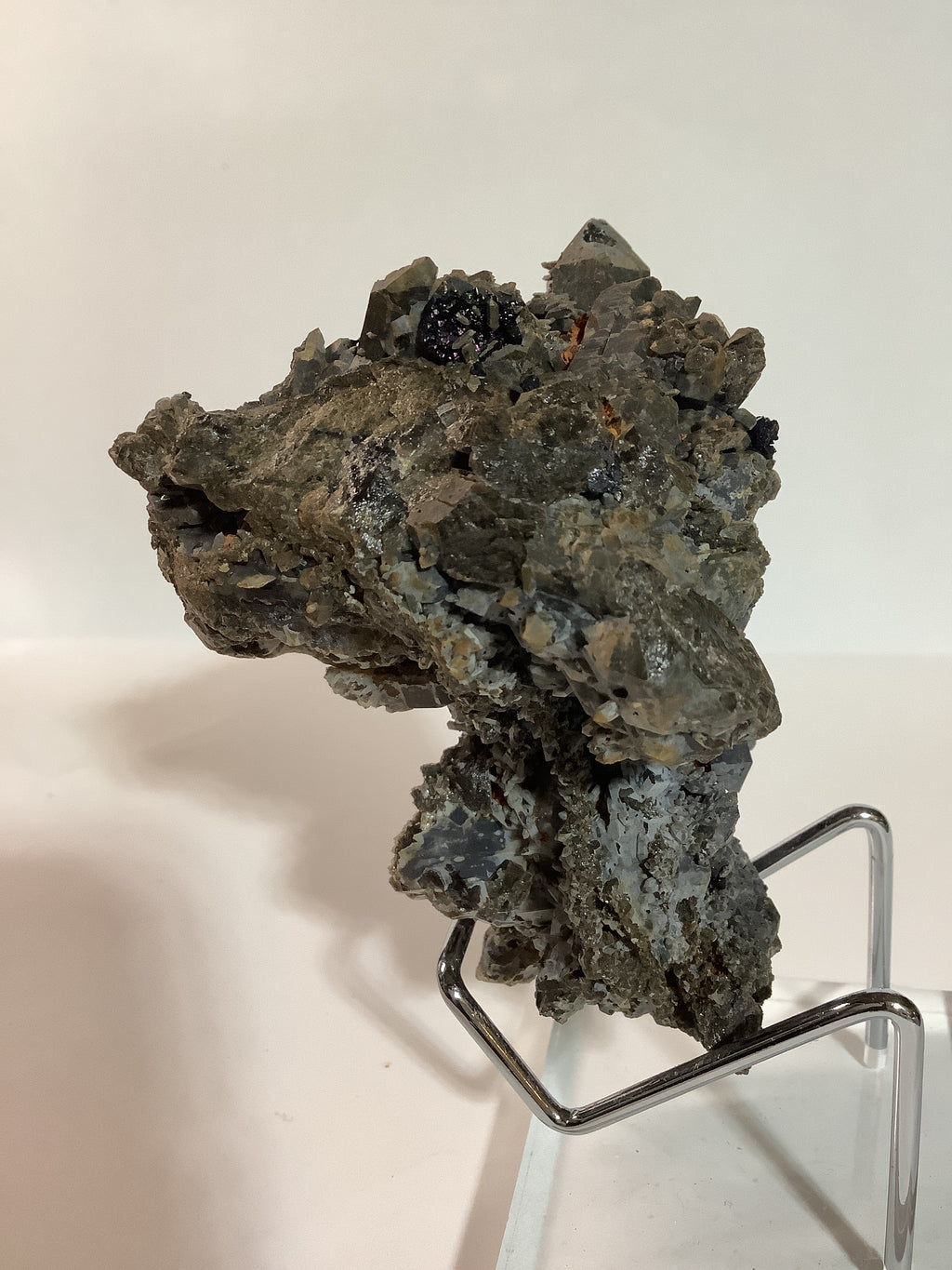 Arkansas Smoky Quartz Cluster with Rare Brookite - Specimen #1