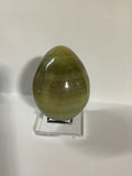 Afghan Onyx Carved Egg - Olive Green
