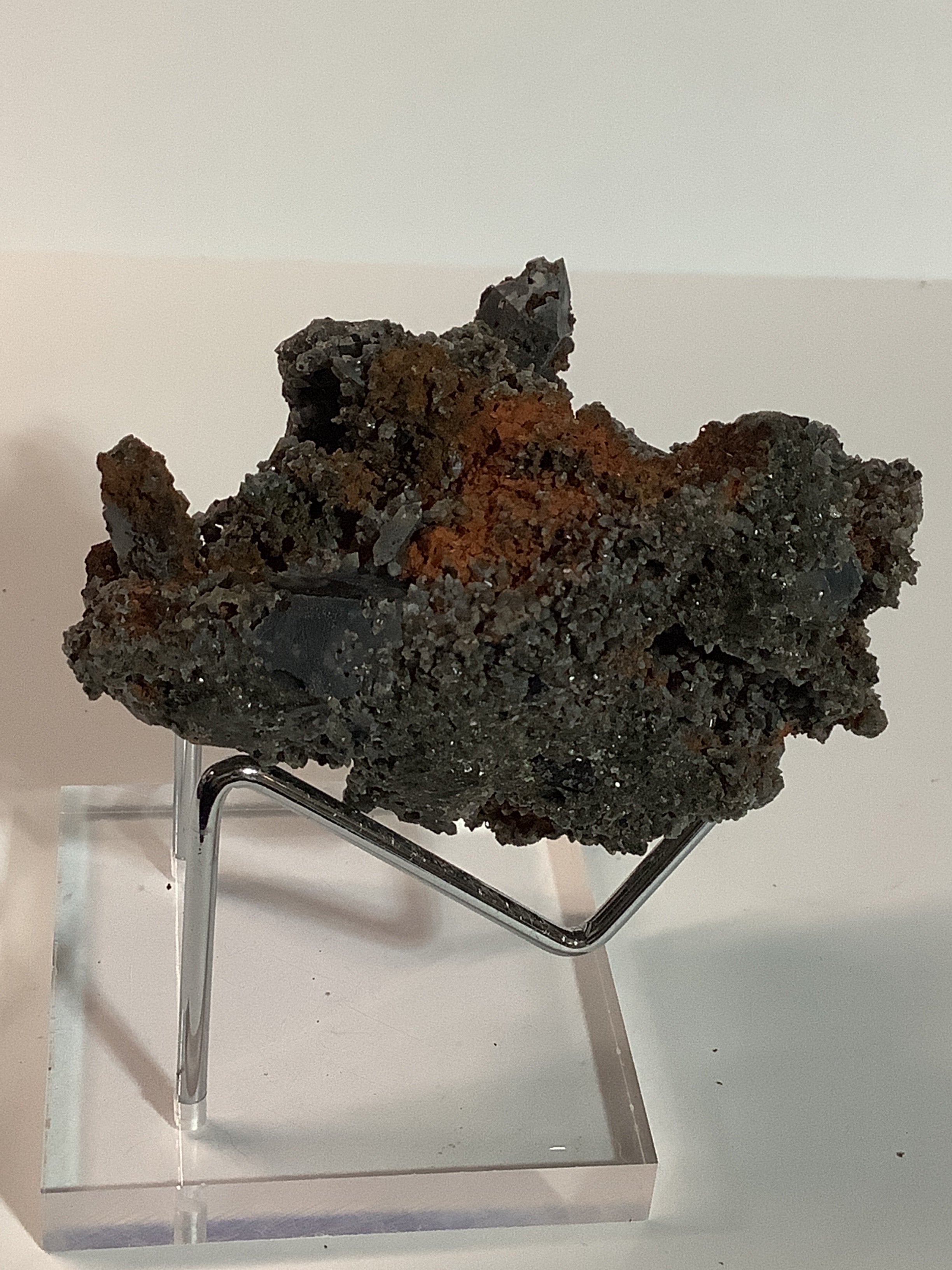 Arkansas Smoky Quartz Cluster with Rare Brookite - Double Terminated Points, Oreo Cap & Brookite on Point - Specimen #3