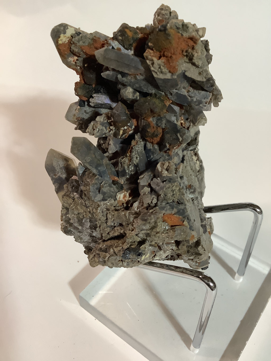 Arkansas Smoky Quartz Cluster with Rare Brookite - Specimen #5