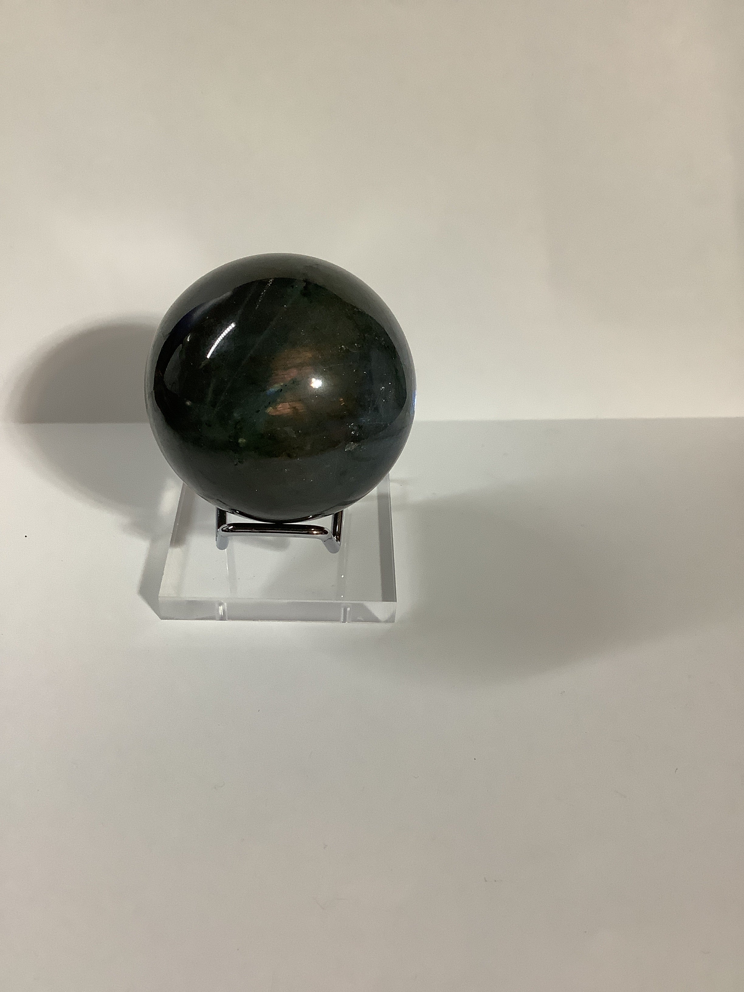 Labradorite Sphere with Blue, Gold and Silver Flashes