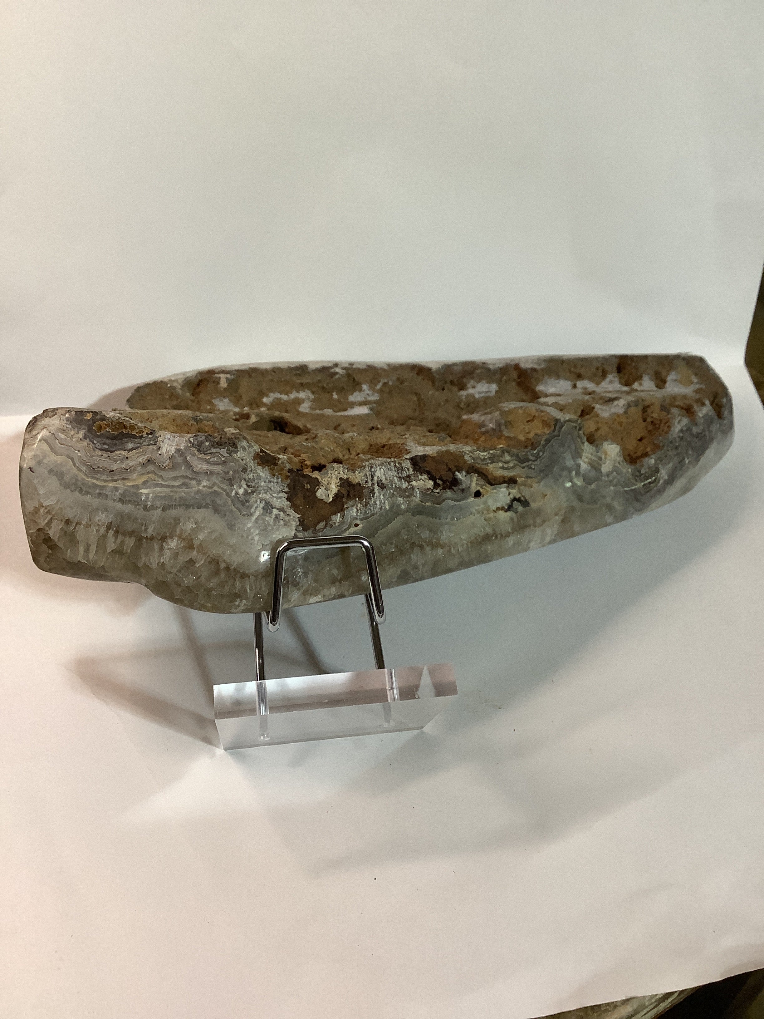 Missouri Hand-Polished Lacy Agate with Agate Eyes - Specimen #8