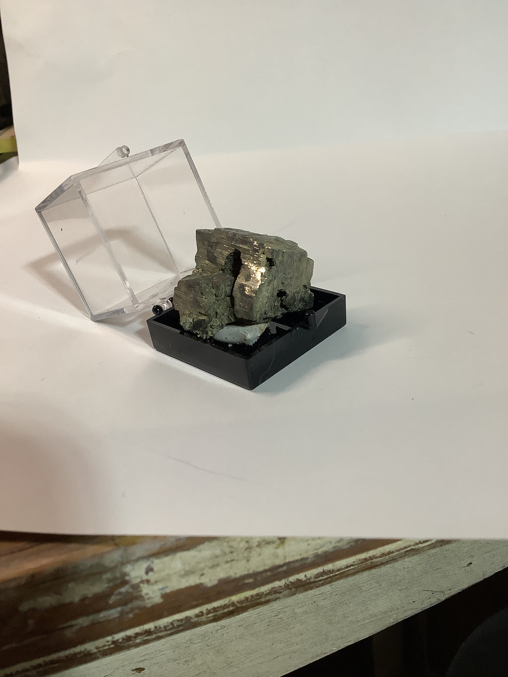 Arkansas Pyrite Cube in Acrylic Display Case - Specimen #4