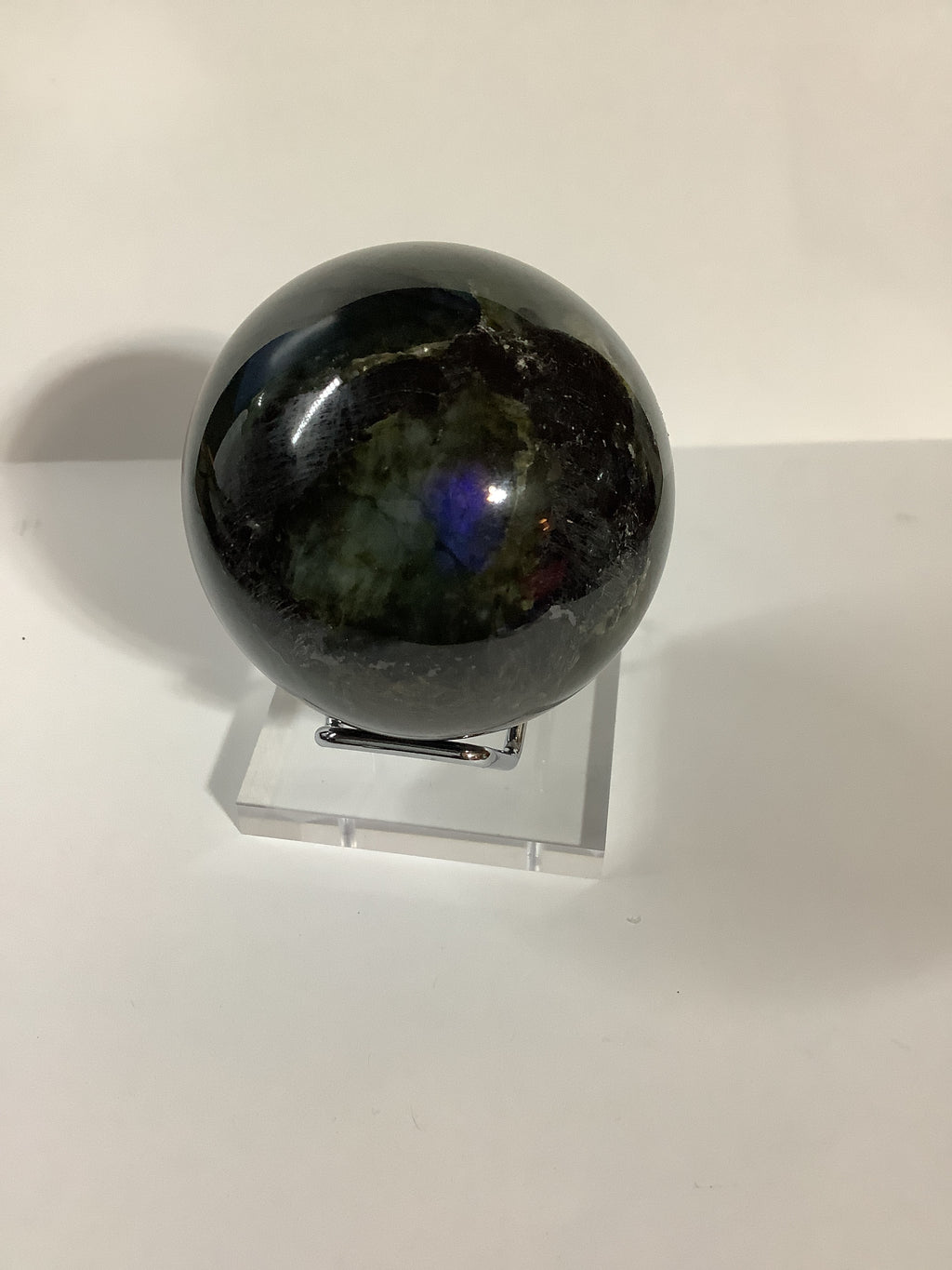 Labradorite Sphere with Gold, Blue, Purple and Red Flashes