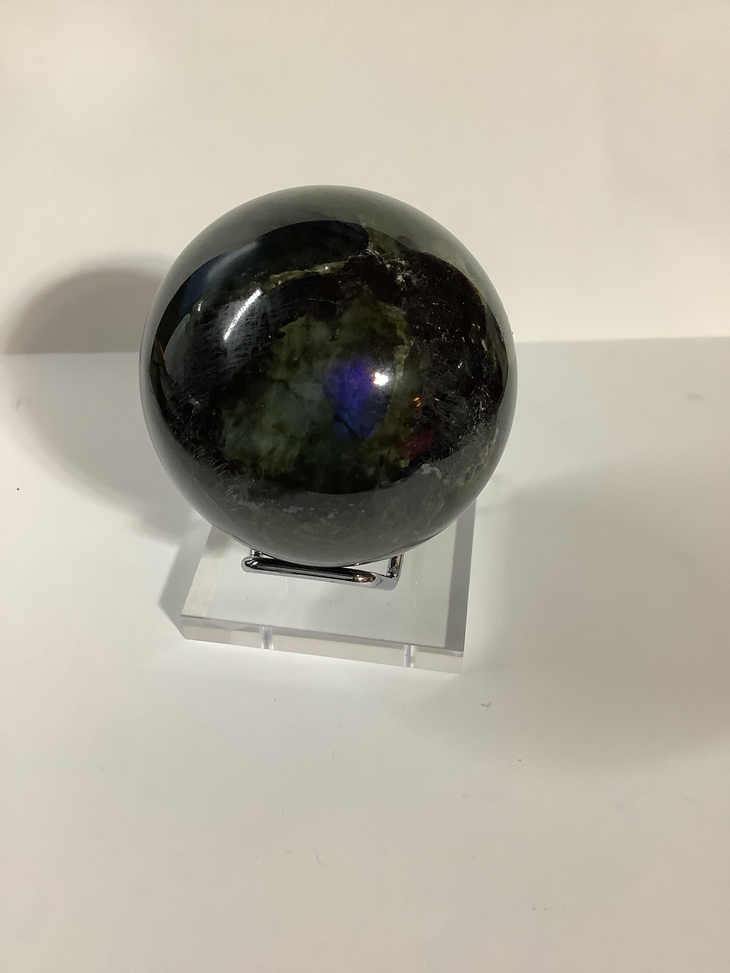 Labradorite Sphere with Gold, Blue, Purple and Red Flashes