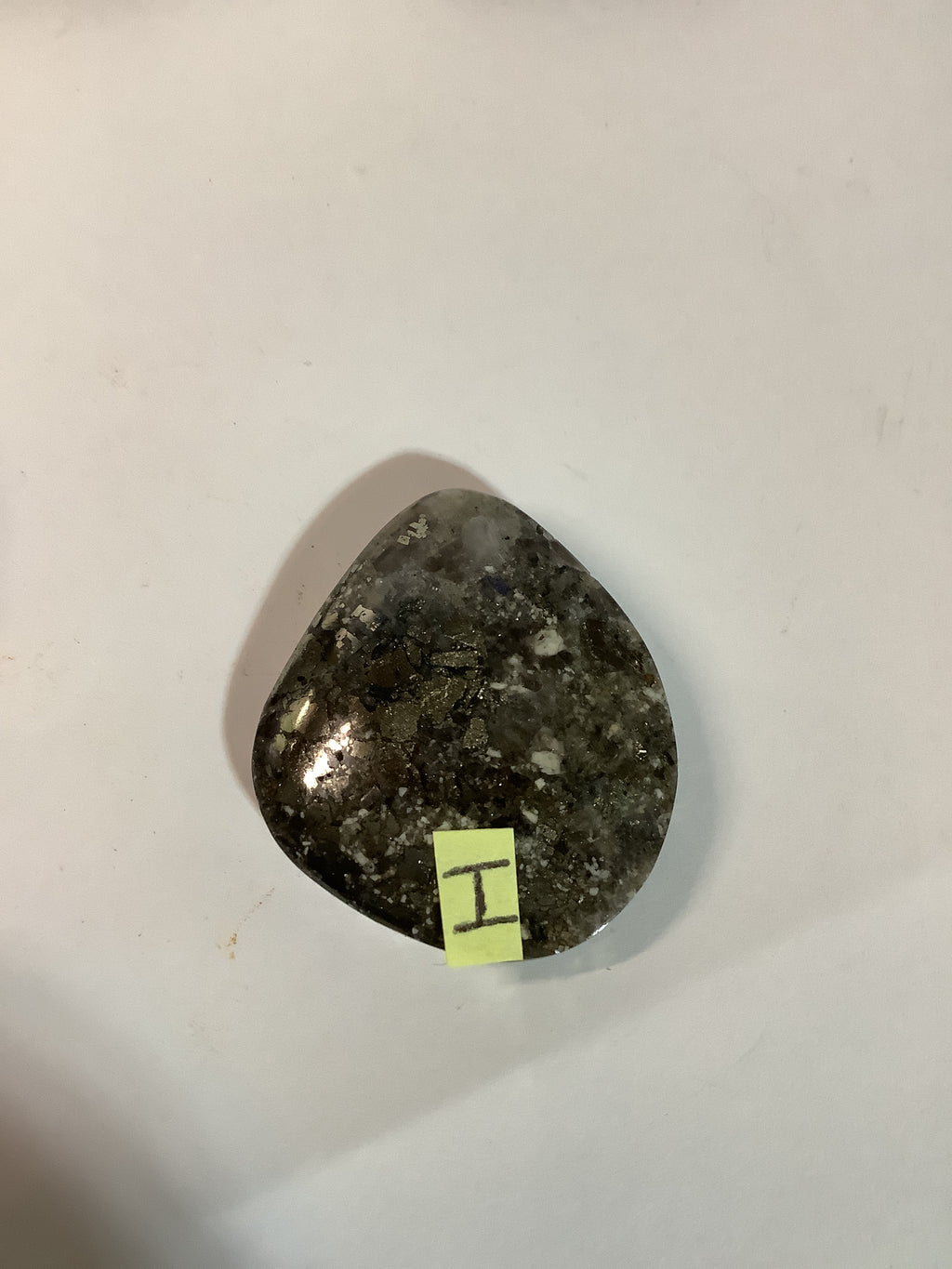 Arkansas Smoky Quartz Freeform Cabochon with Pyrite and Barite I