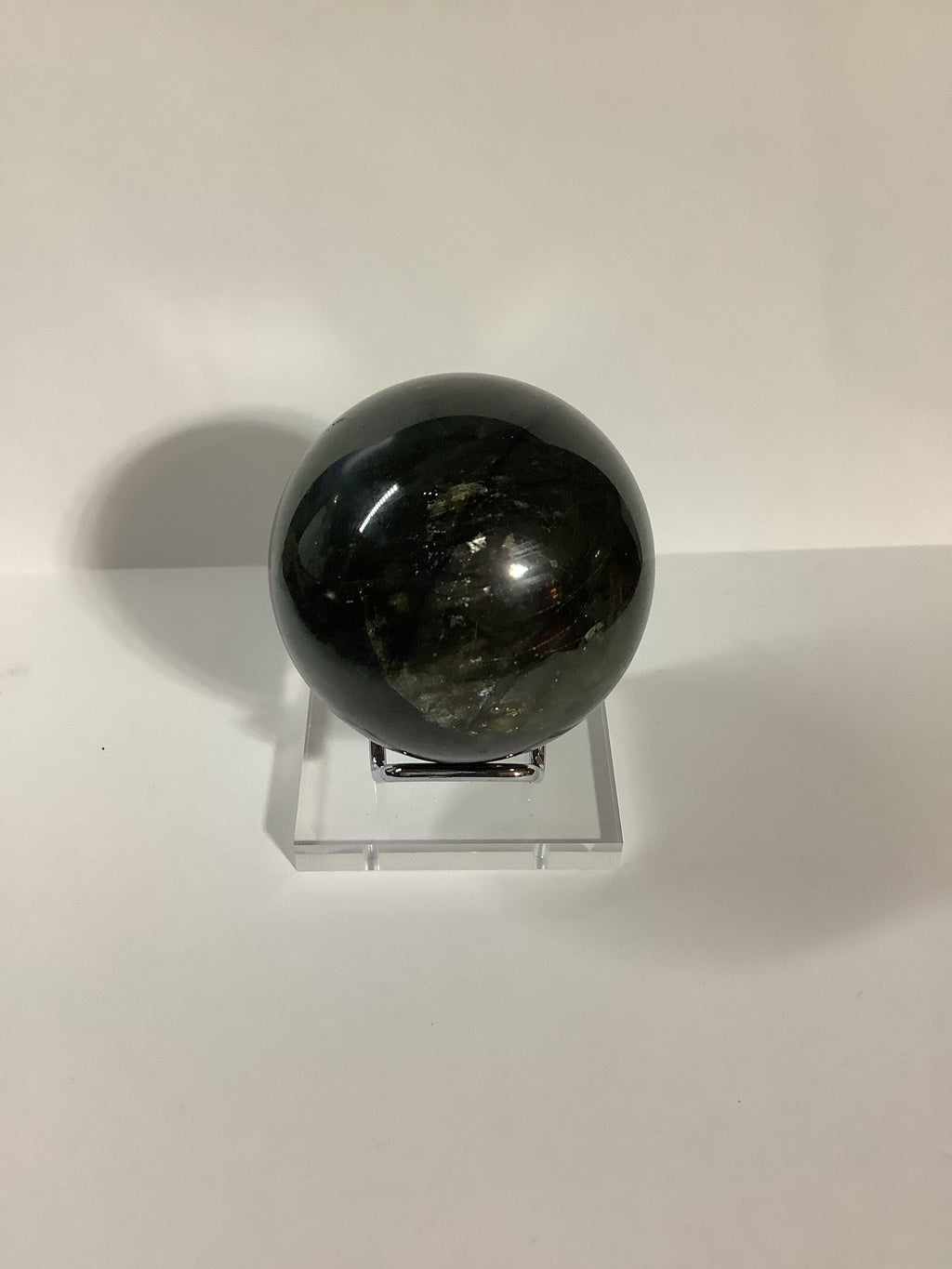 Labradorite Sphere with Blue, Gold and Silver Flashes