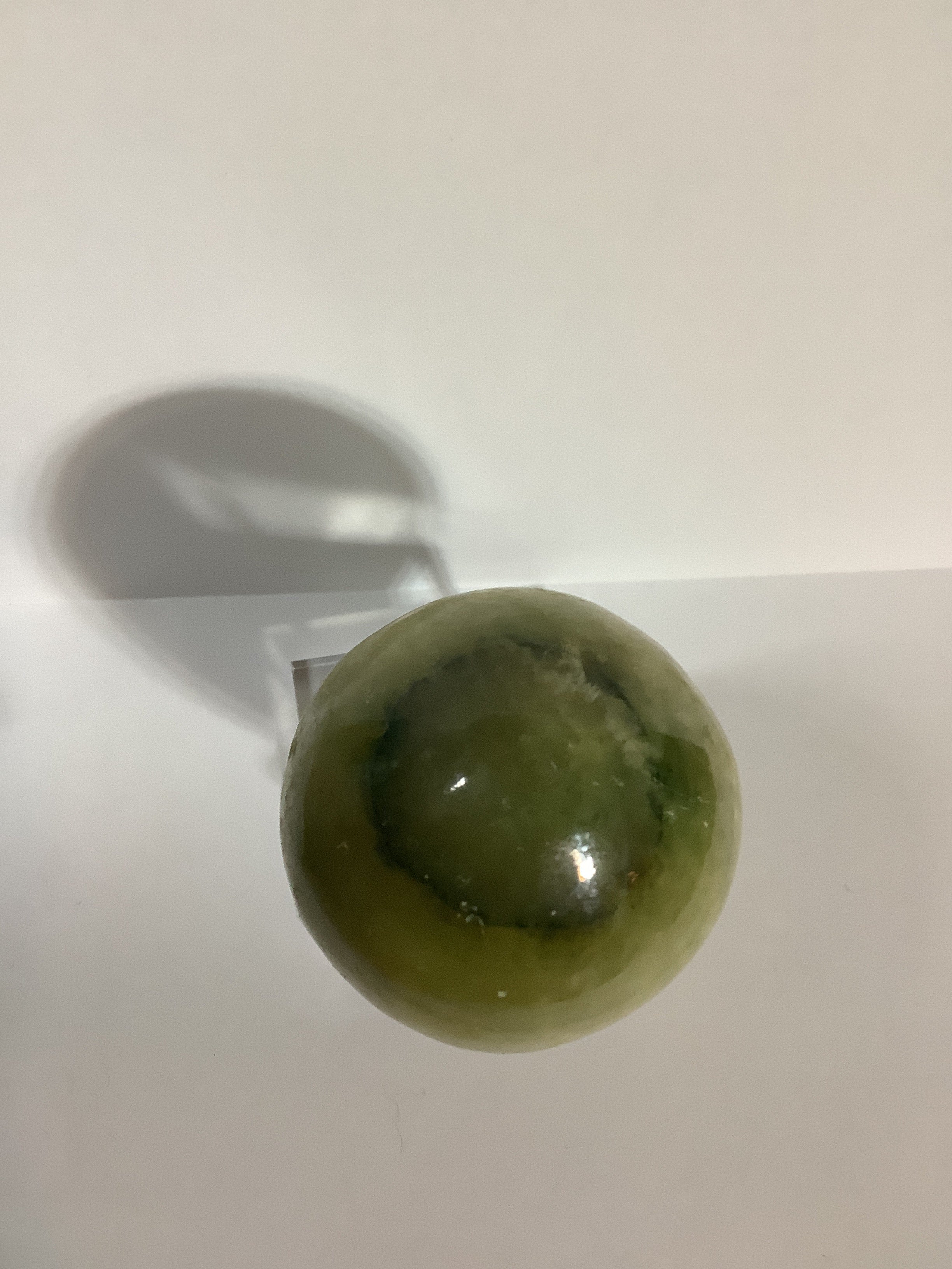 Afghan Onyx Carved Egg - Olive Green