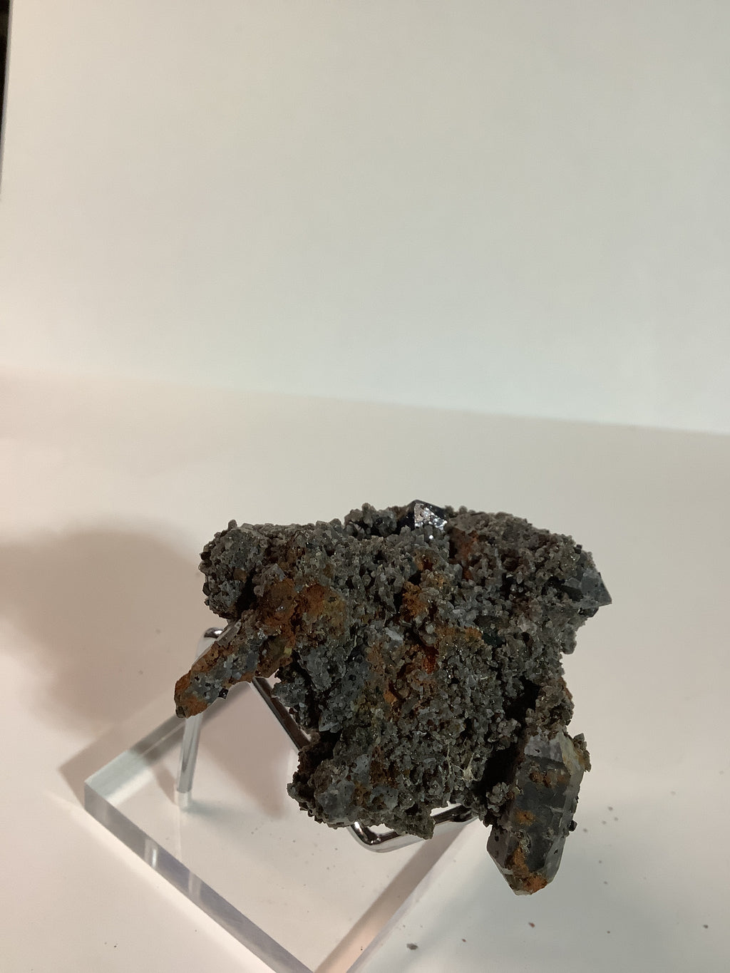 Arkansas Smoky Quartz Cluster with Rare Brookite - Double Terminated Points, Oreo Cap & Brookite on Point - Specimen #3