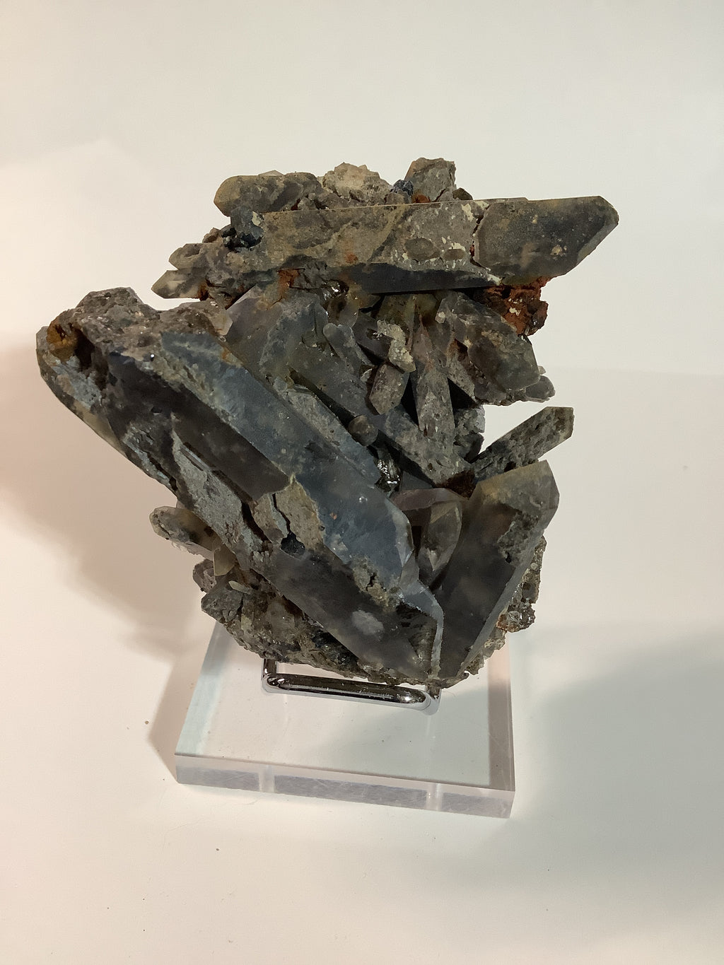 Arkansas Smoky Quartz Cluster with Rare Brookite - Specimen #5