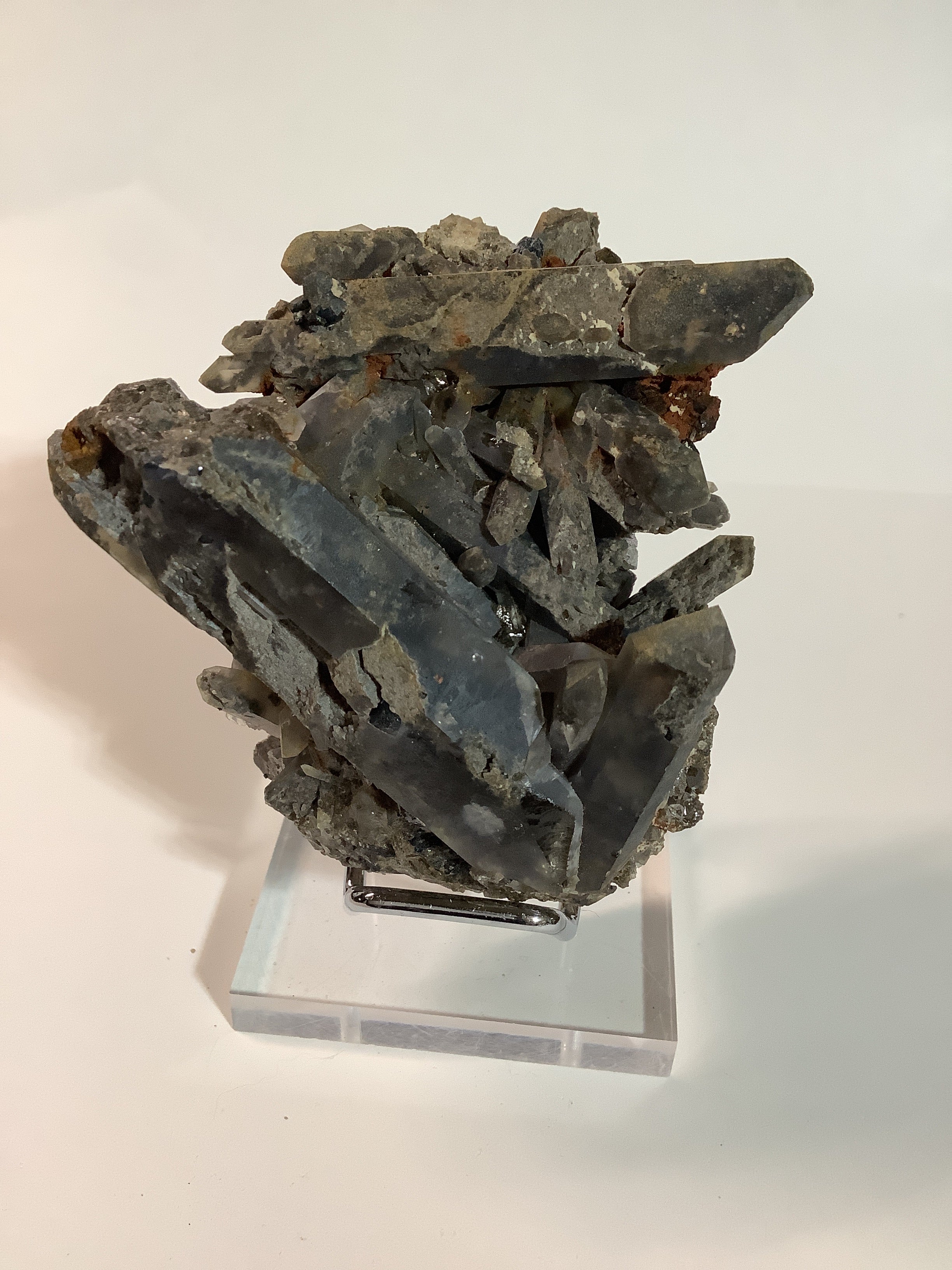 Arkansas Smoky Quartz Cluster with Rare Brookite - Specimen #5