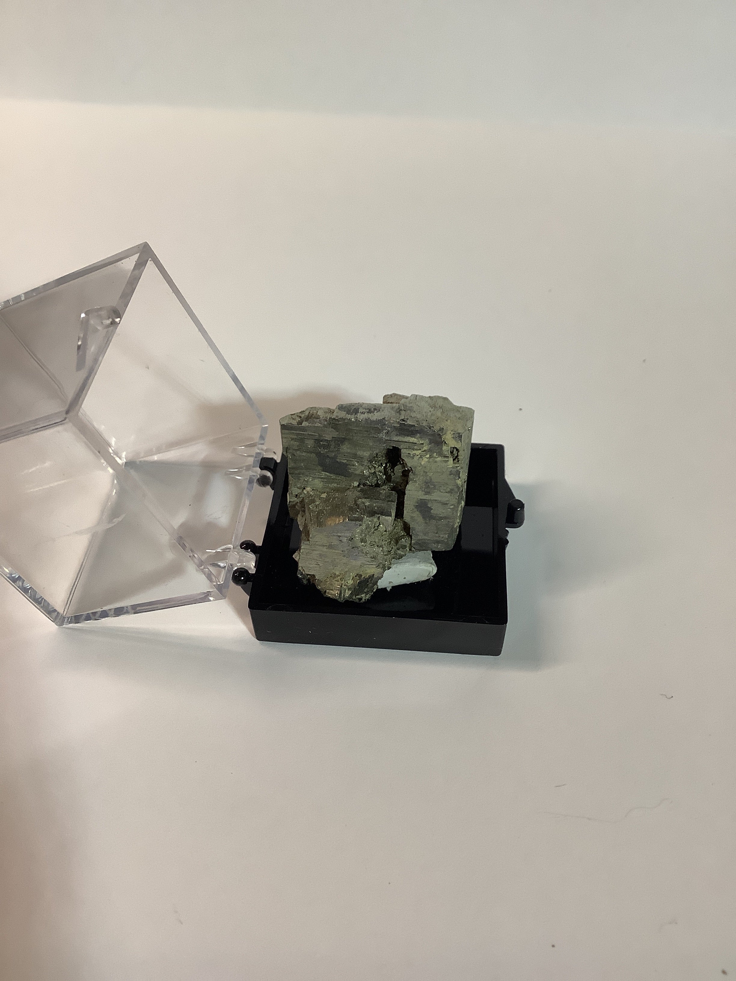 Arkansas Pyrite Cube in Acrylic Display Case - Specimen #4