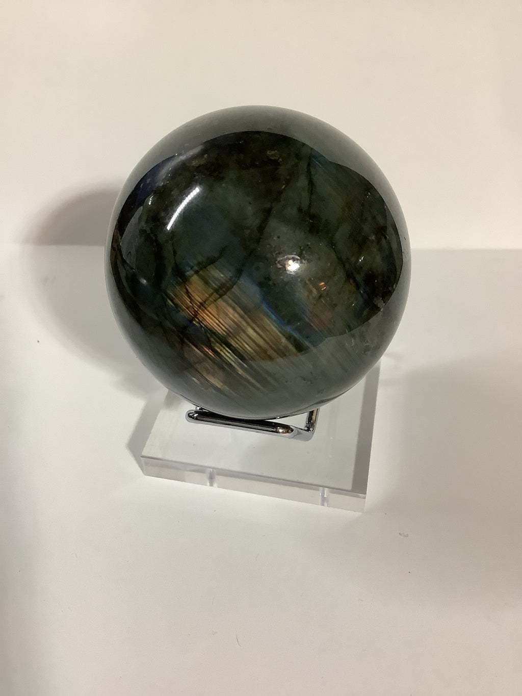 Labradorite Sphere with Gold, Blue, Purple and Red Flashes