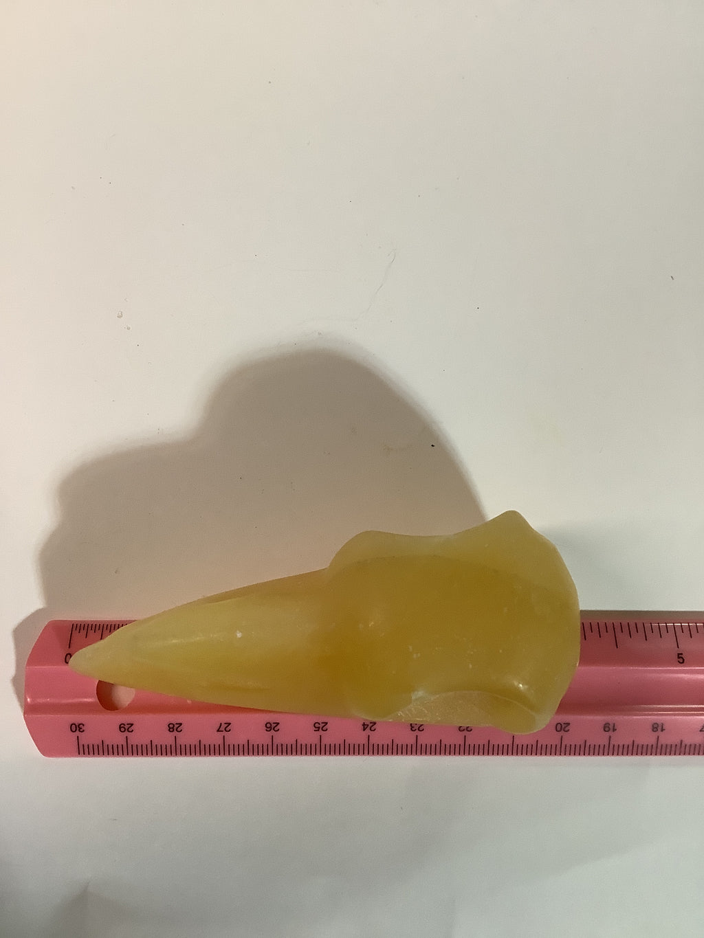 Honey Calcite Crow Skull Carving - 4 inch
