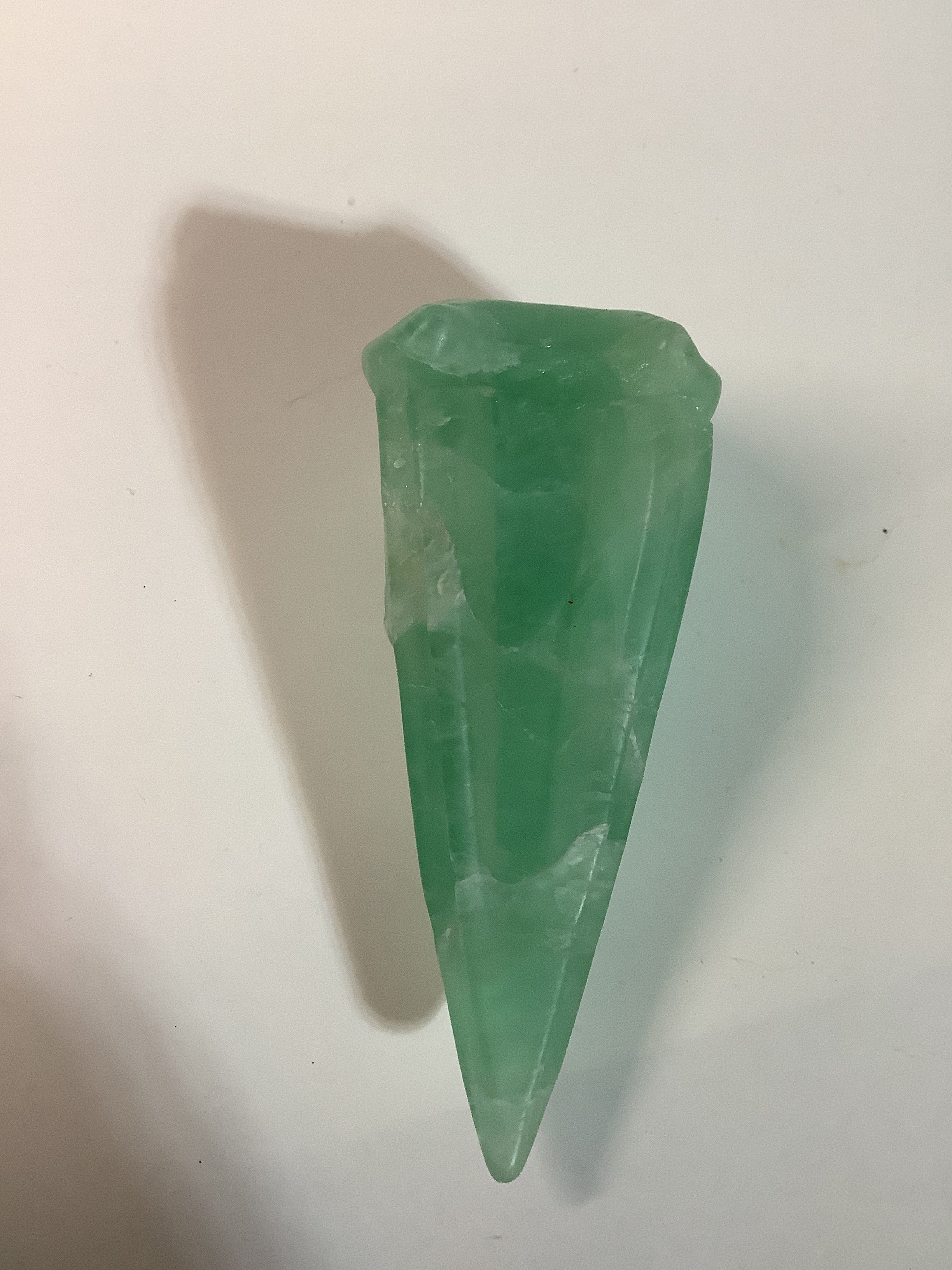 Green Fluorite Crow Skull Carving - 4 inch