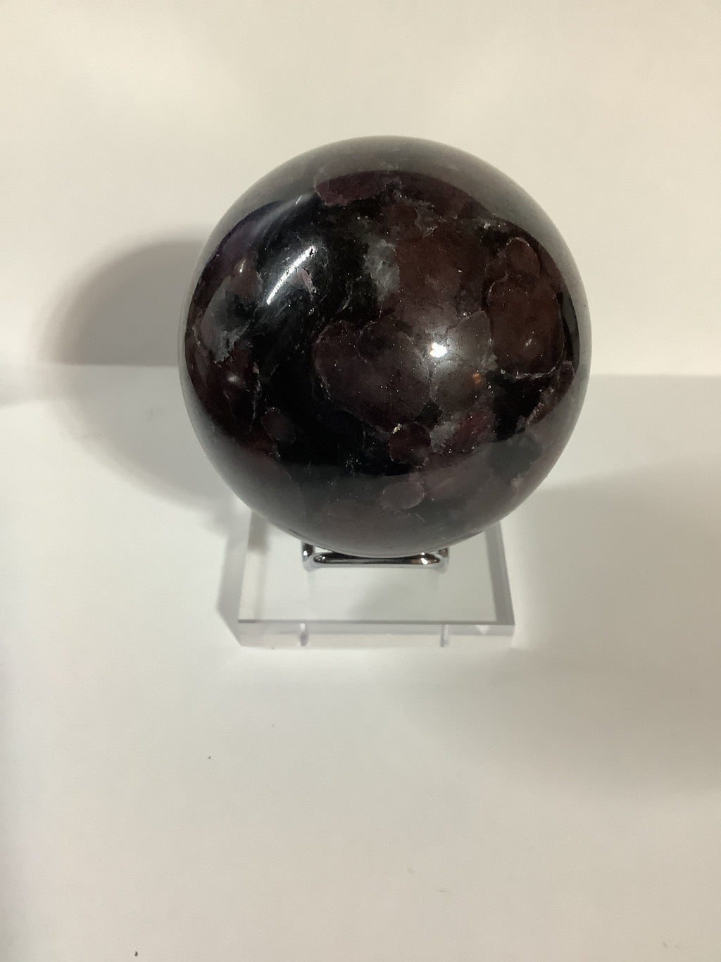 Astrophyllite and Garnet Sphere with Large Garnets