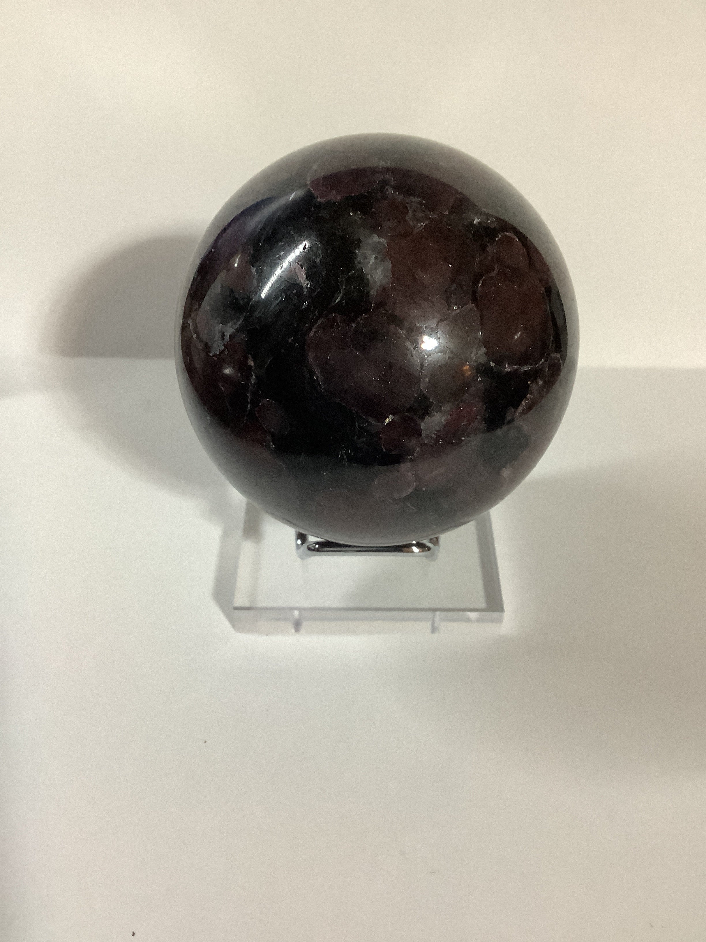Astrophyllite and Garnet Sphere with Large Garnets